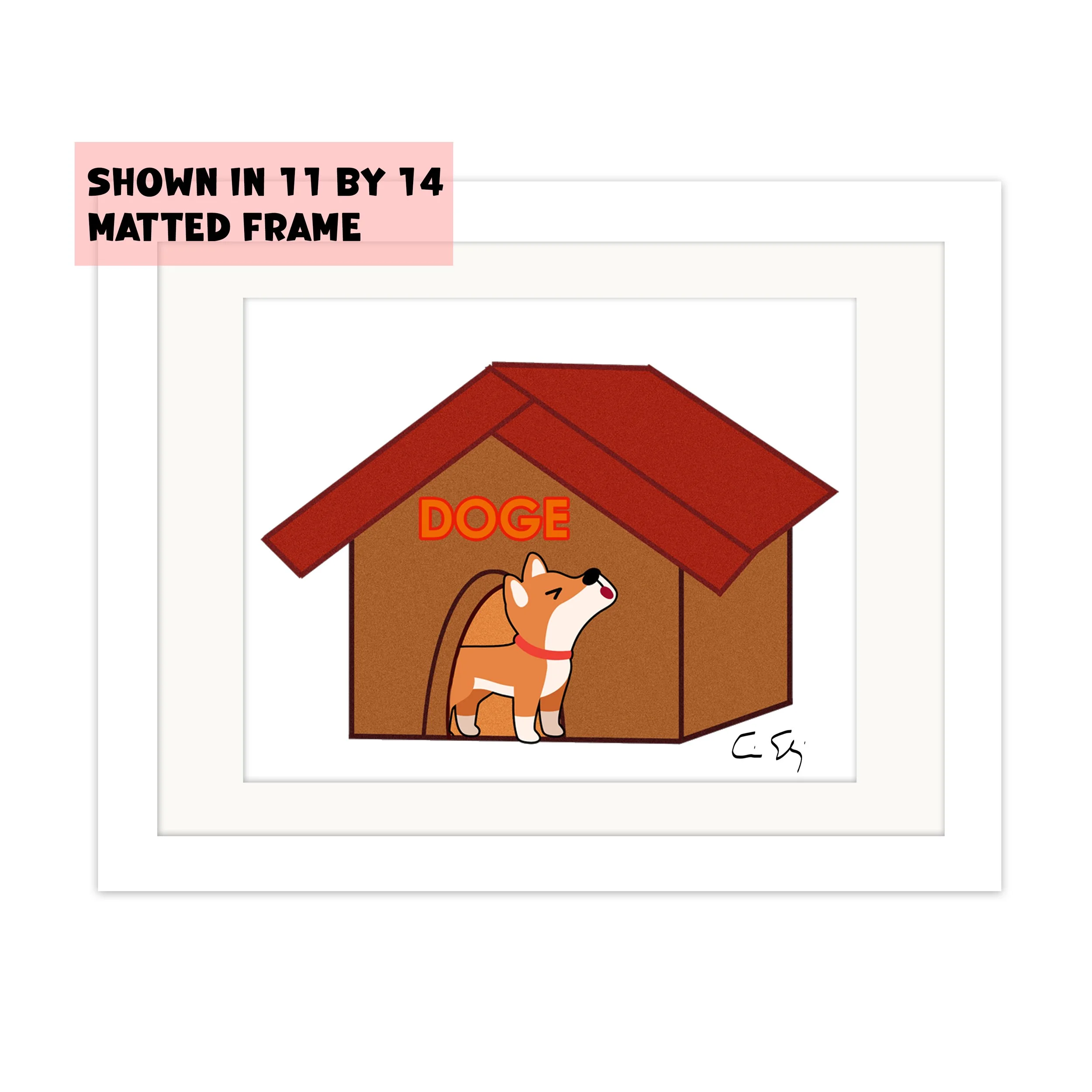 Doge House in matted frame 12.jpg