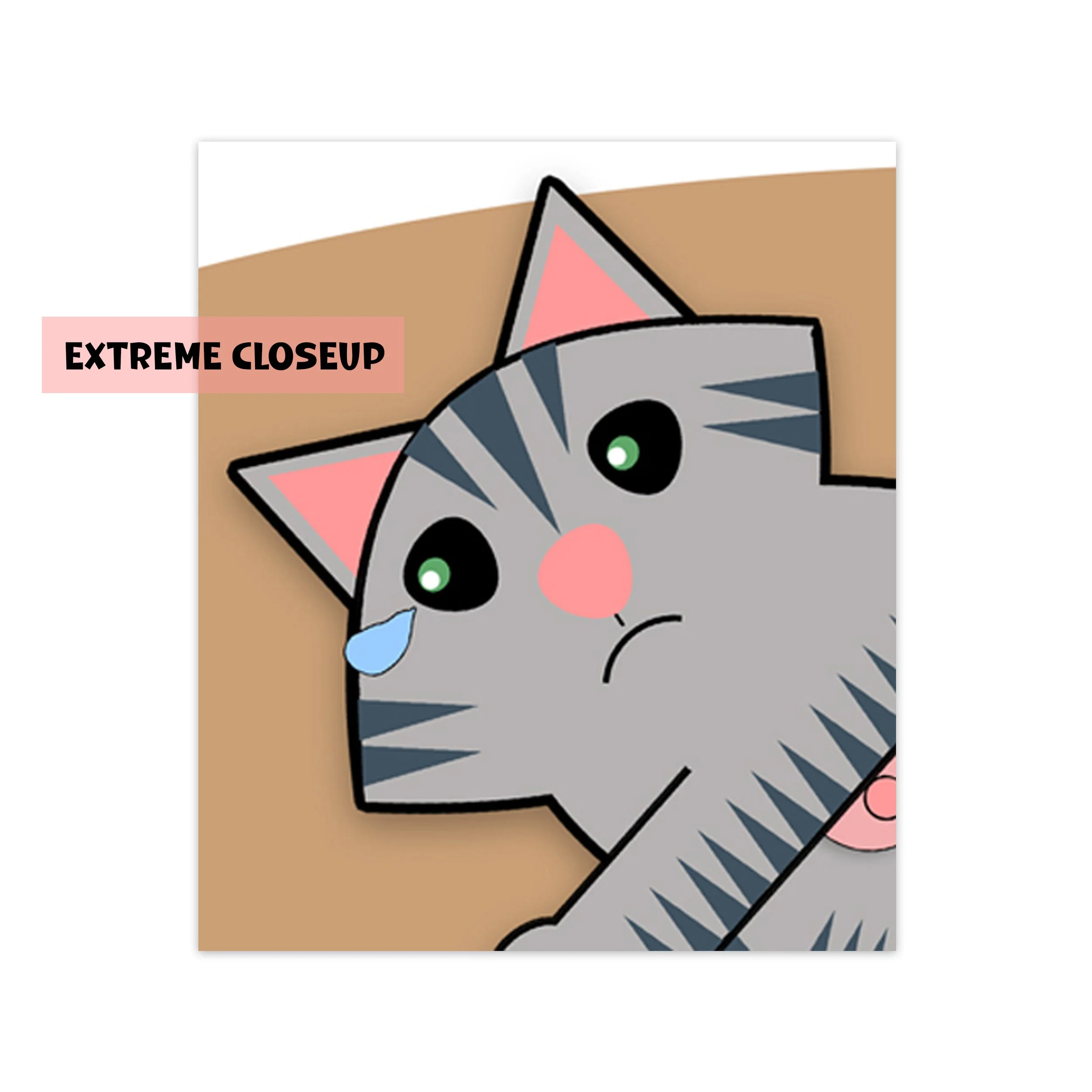 Extreme Closeup Trans Kitty Greeting Card.jpg