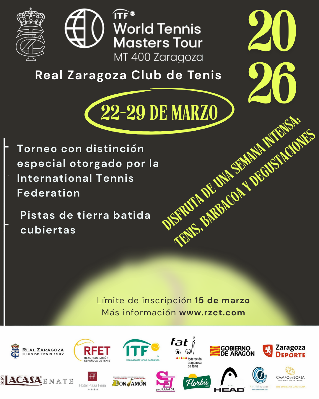 El RZCT acoge la 10ª edición del ITF Sénior MT400