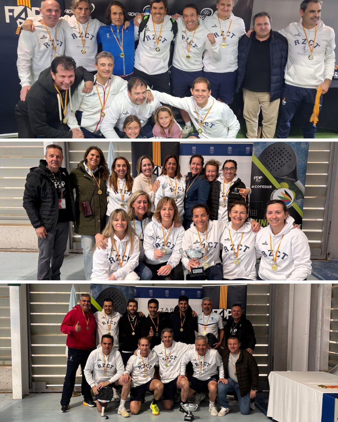 El RZCT brilla en el Campeonato de Aragón de Pádel por Equipos de Veteranos