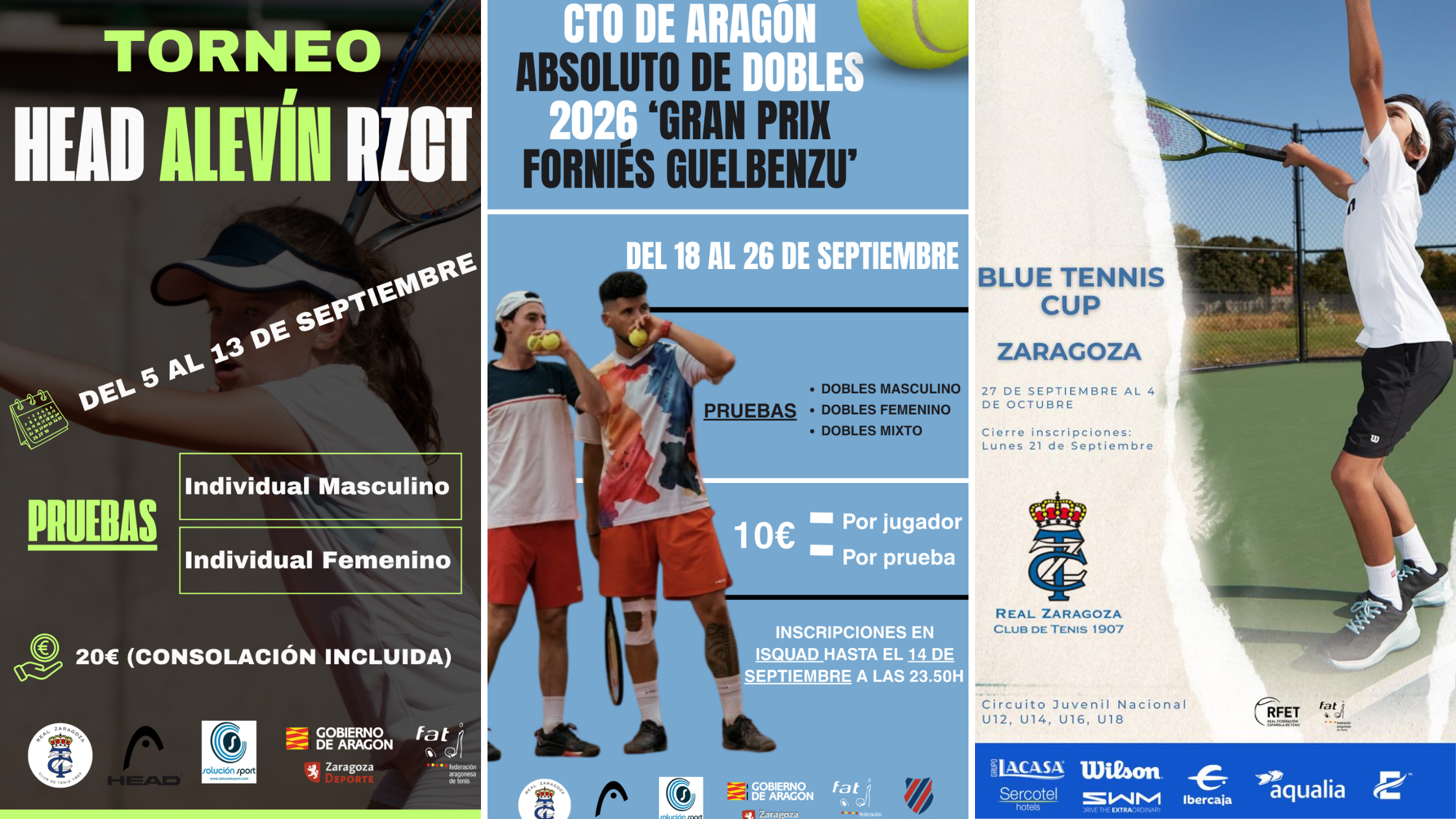 Septiembre llega al RZCT con tres citas de competición