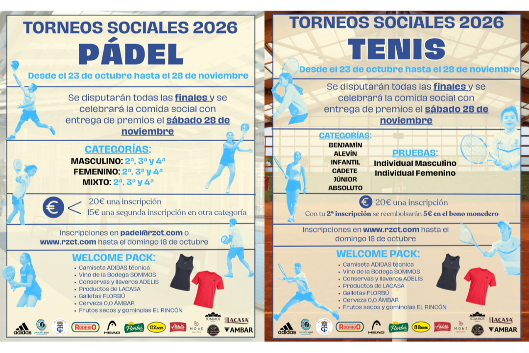 Los Torneos Sociales 2026 ya están en marcha en el RZCT