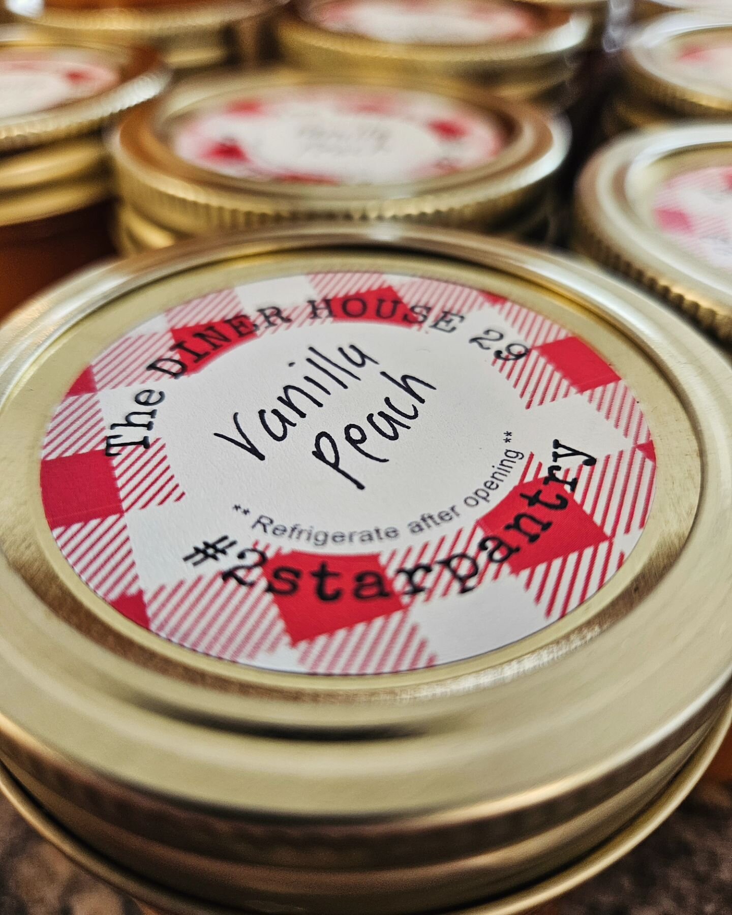 The #2starpantry is being restocked w our Peach Vanilla jam ! #yourewelcome #rundontwalk