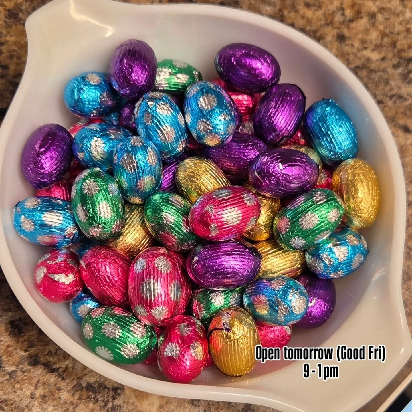 Open Good Fri regular hours 9-1pm. #2stardiner