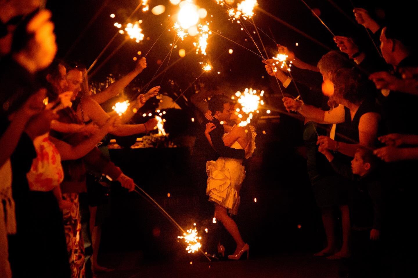 The perfect end to the perfect night! We love a sparkler send off ✨