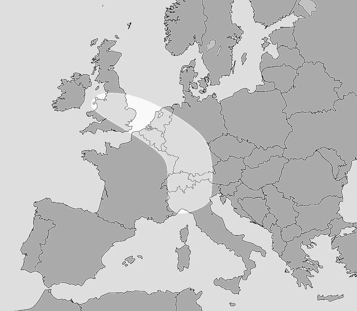 Is Public Transport the Secret of the Blue Banana?