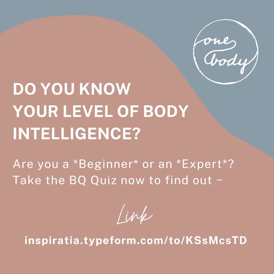 Have you taken our One Body BQ quiz? If so, what did you discover about yourself?  How aware of your body are you really? Are you an &lsquo;expert&rsquo; or &lsquo;beginner&rsquo;??? 👏

This quiz is a fun way to learn how well you know yourself. Get