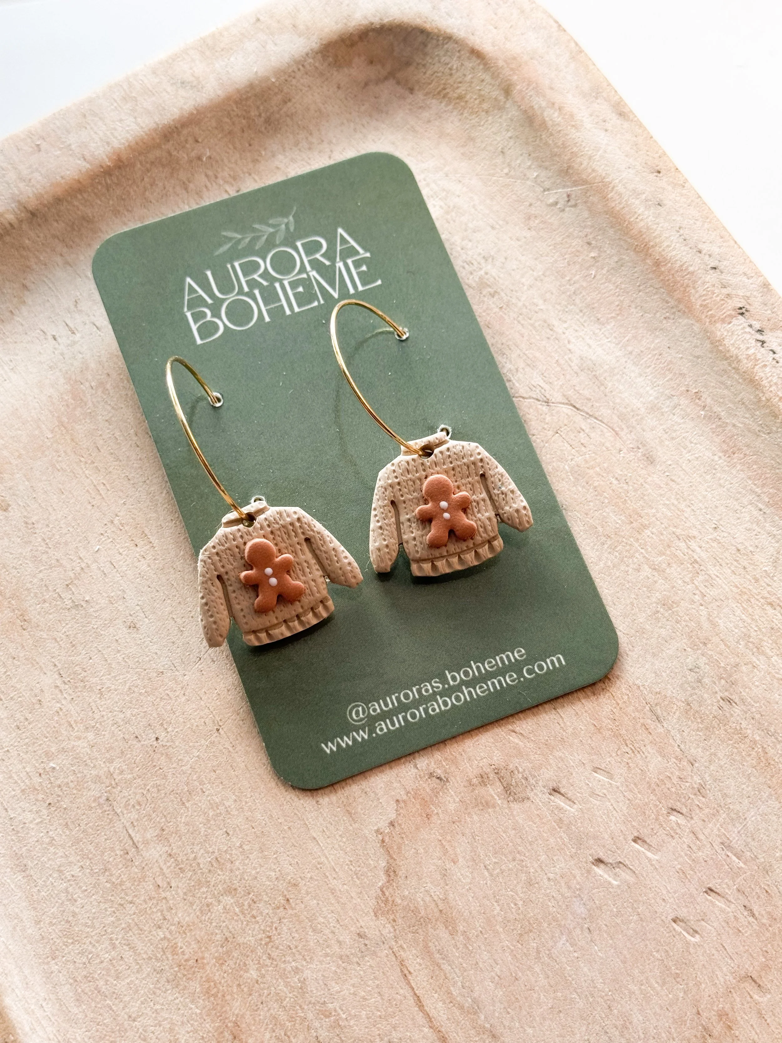 Gingerbread Sweater Hoop