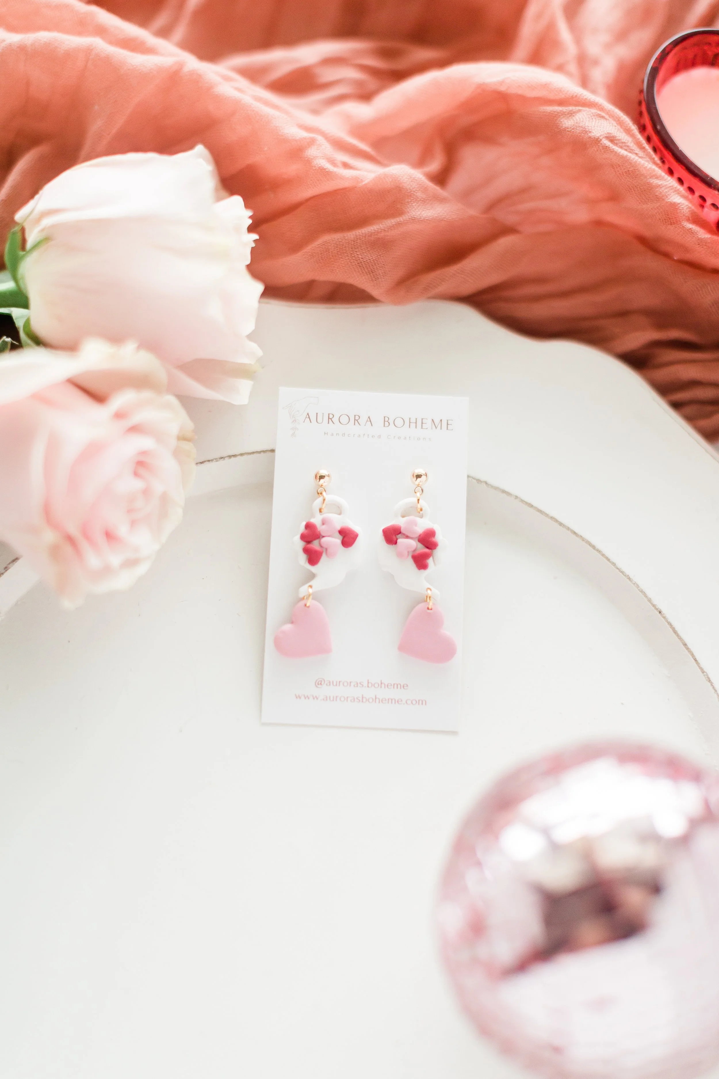 Teapot & Heart Dangle