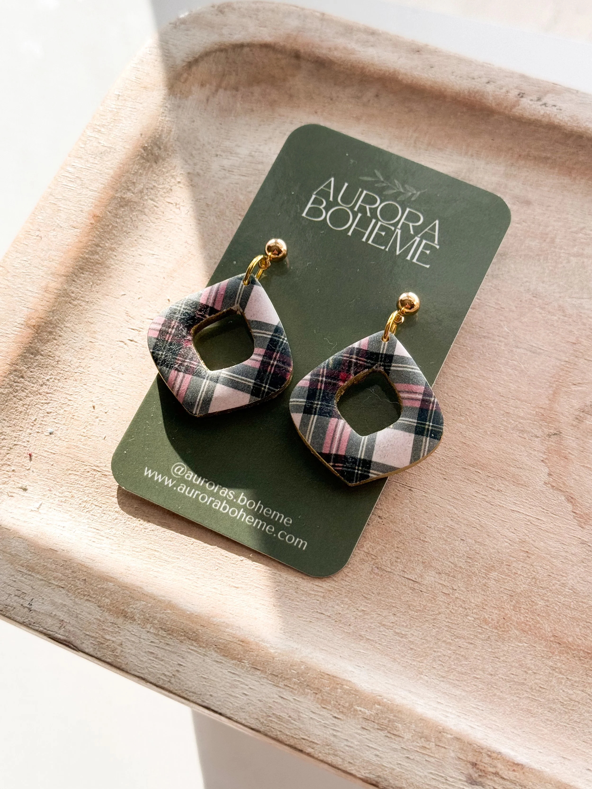 Cozy Plaid Dangle *MARKET INVENTORY*