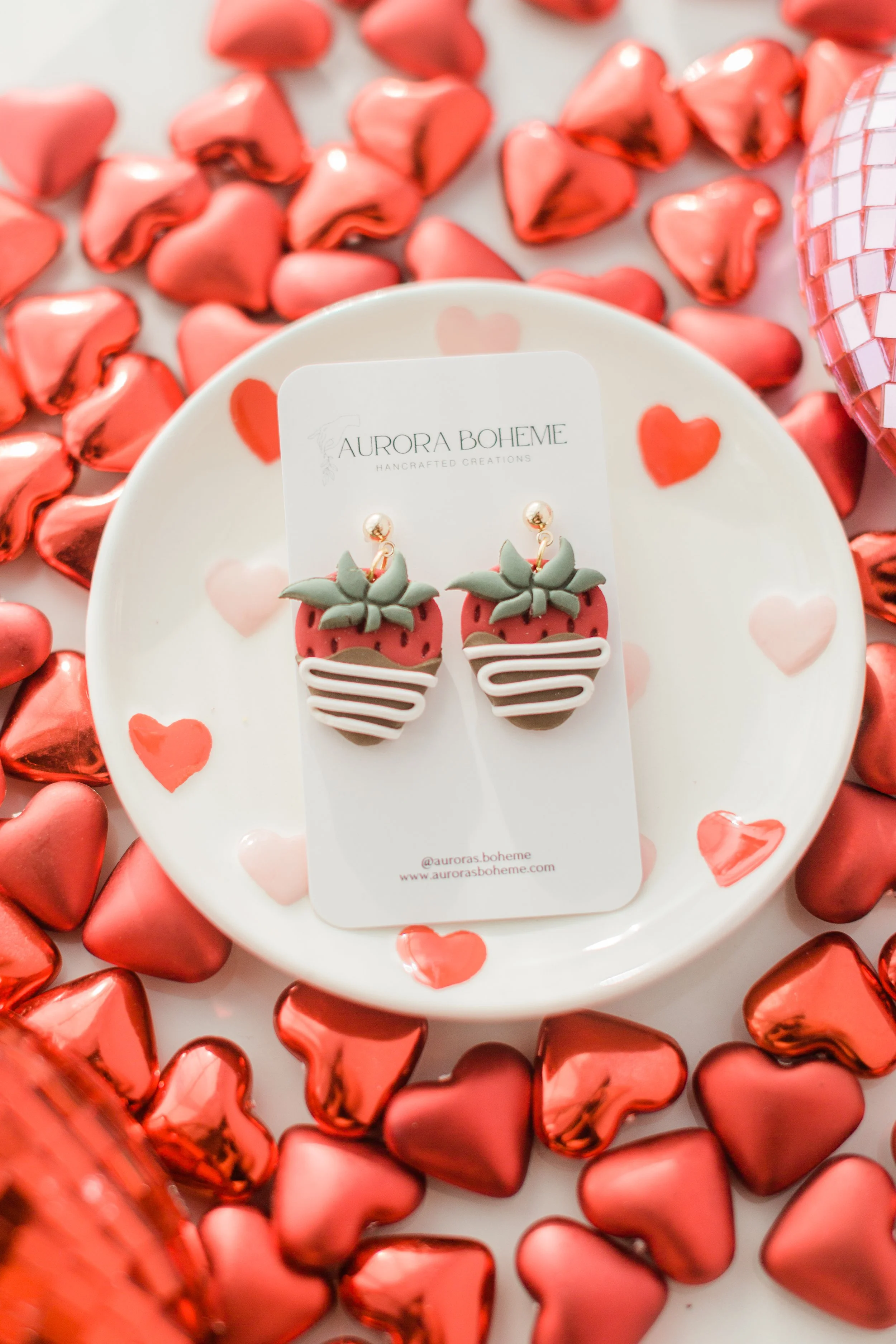 Chocolate Covered Strawberry Dangle