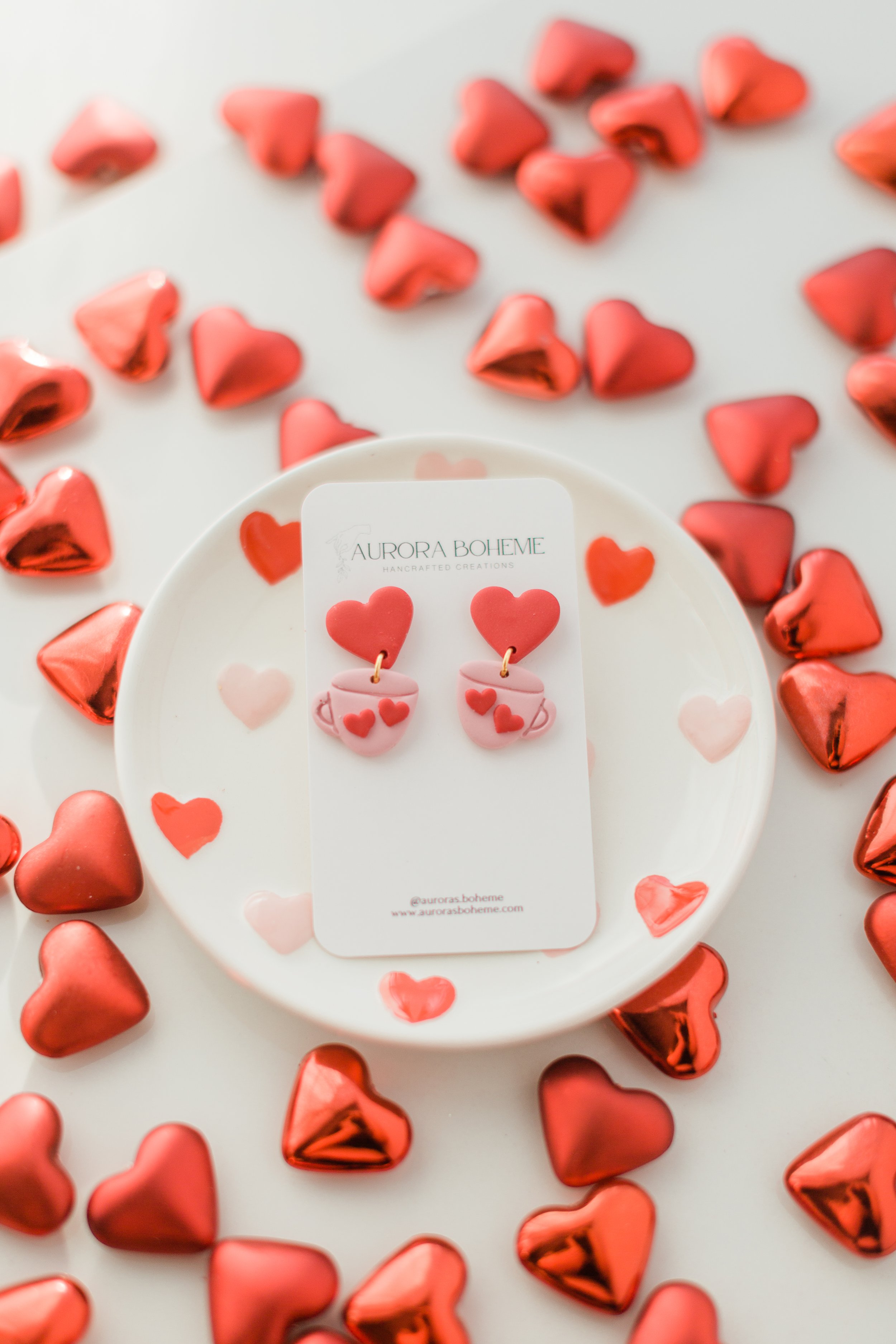 Pink & Red Heart Coffee Cup