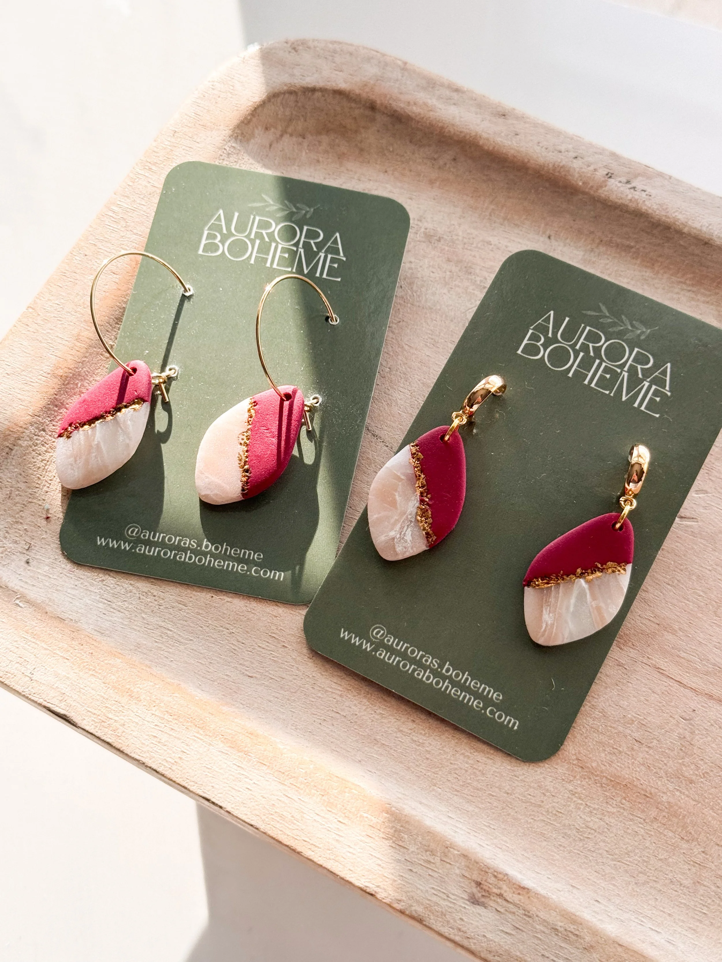 Solid&Marble Glitter Dangles