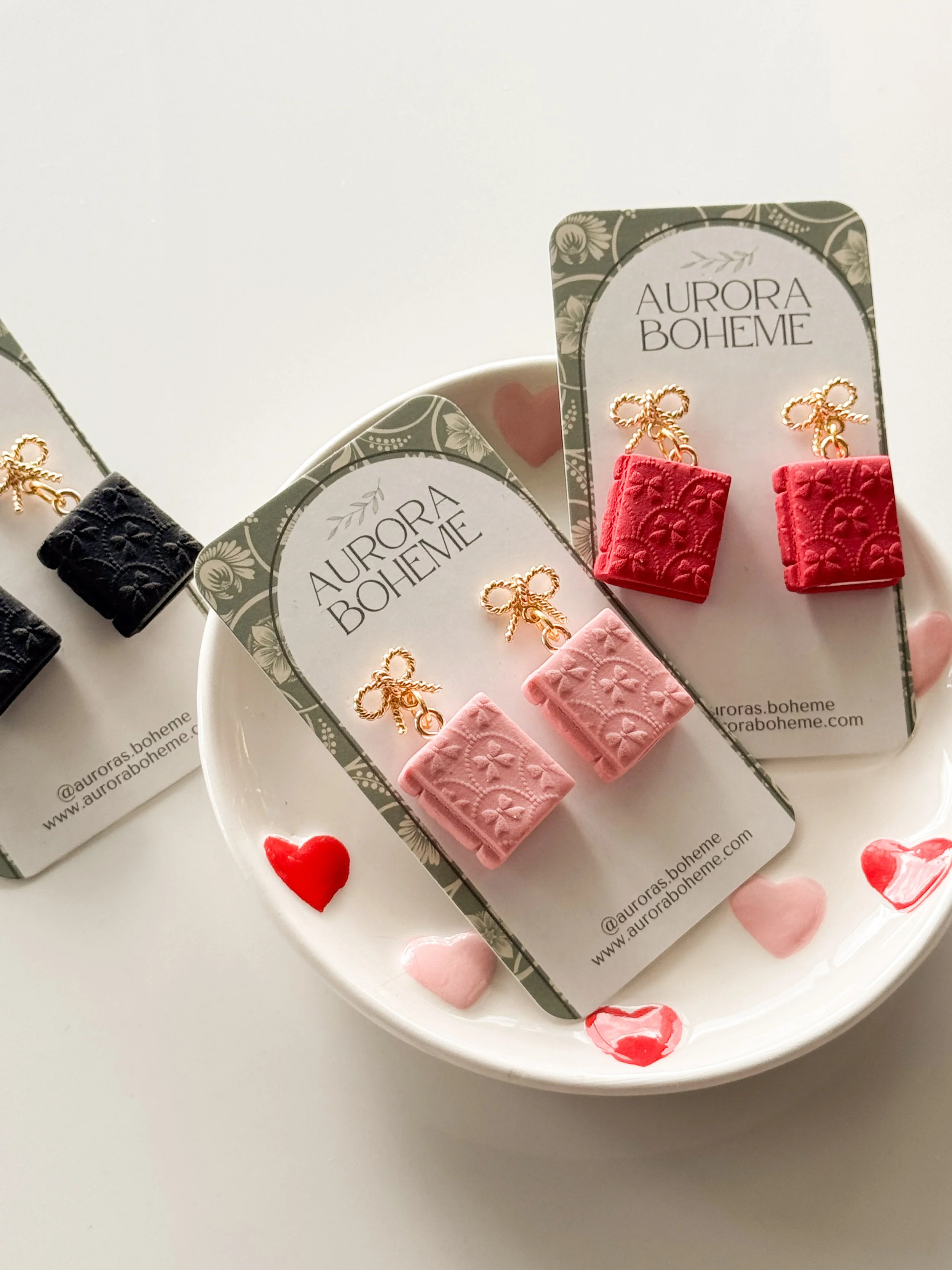 Textured Book Dangles