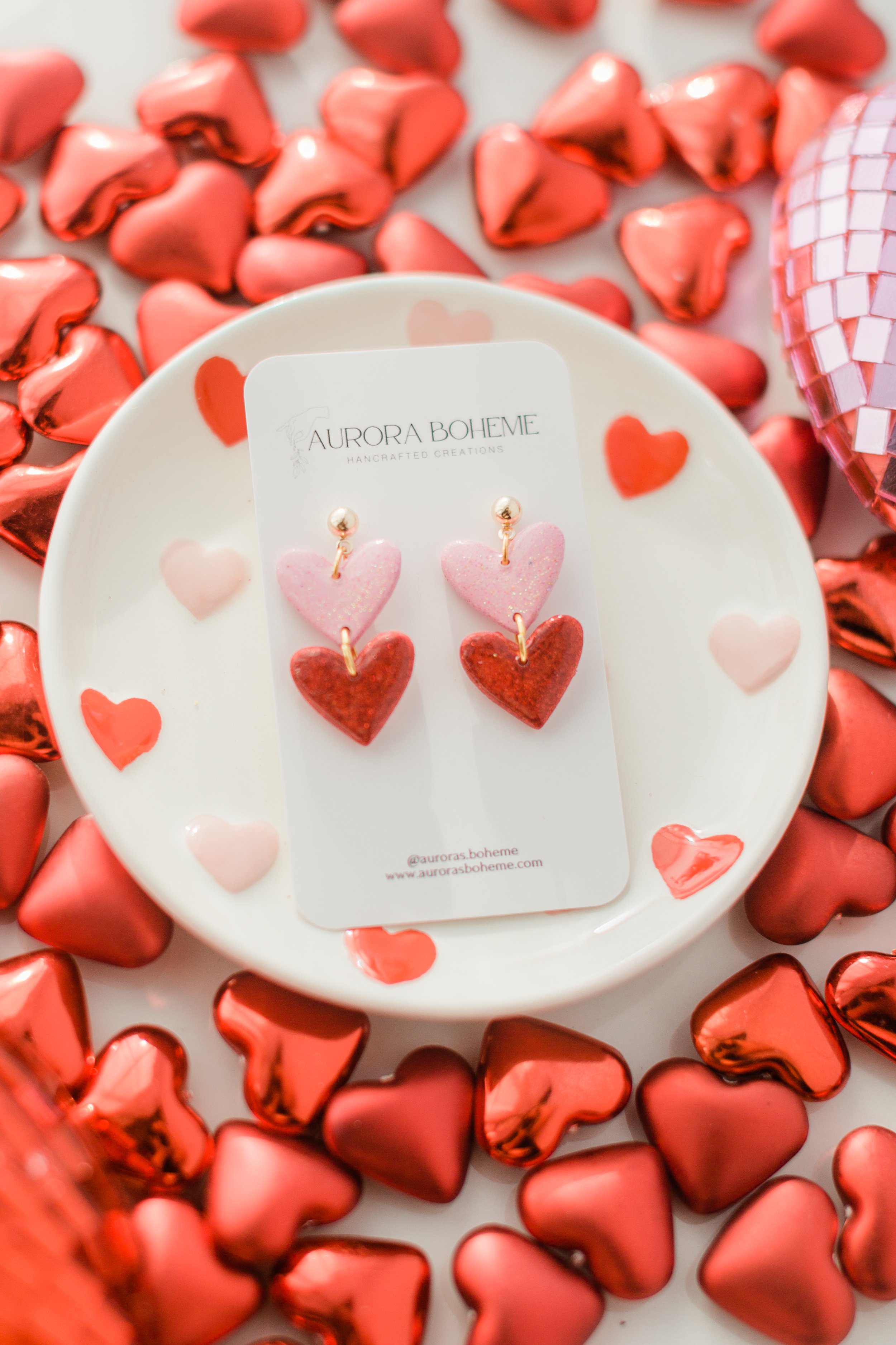 Glitter Two Tone Hearts!