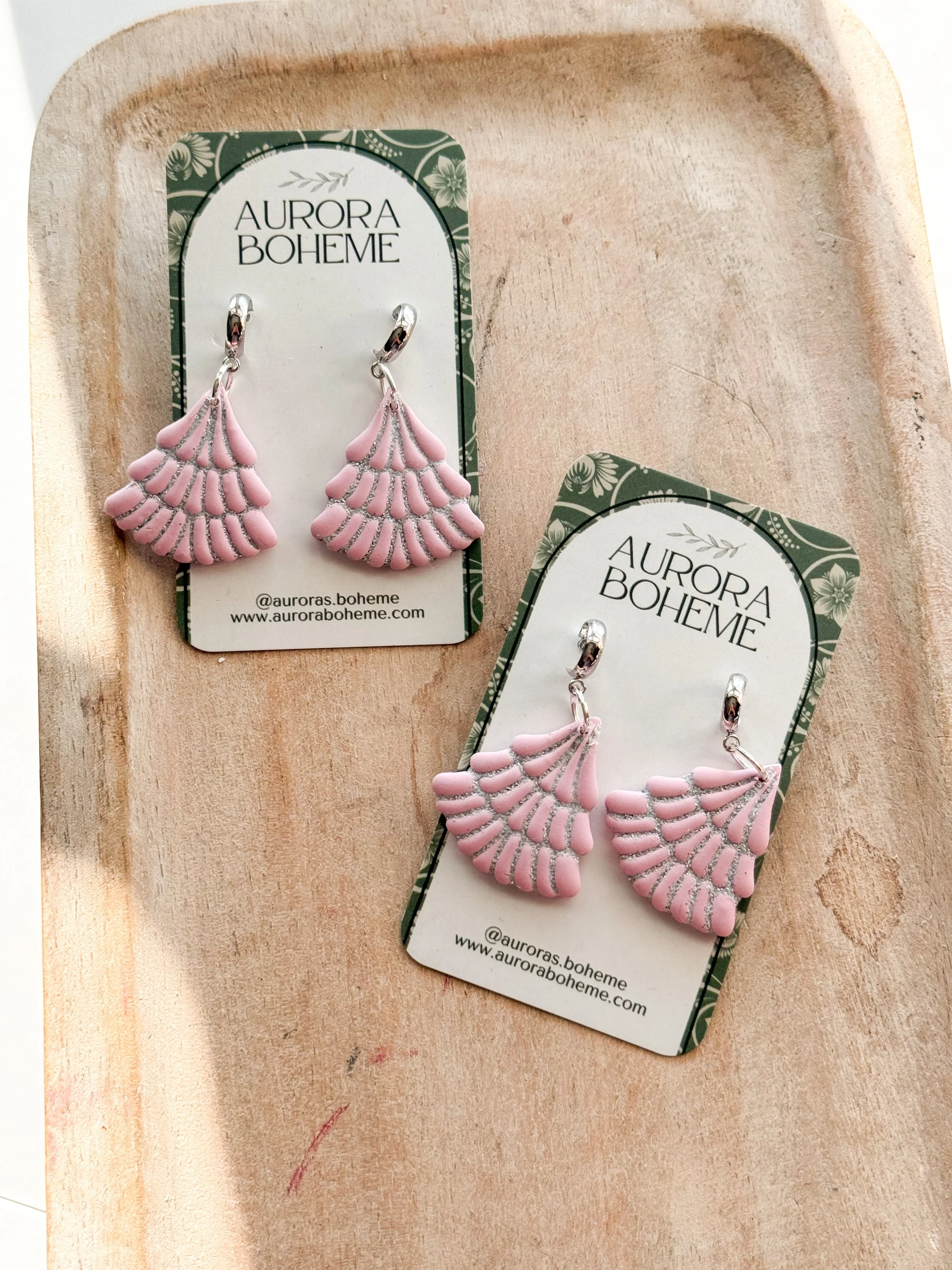 PINK Glitter Tree / Silver Post