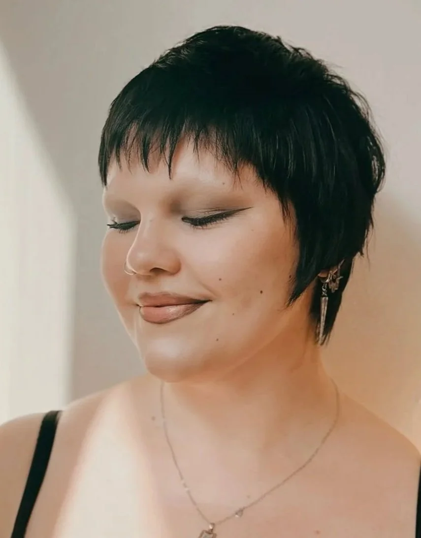 Razor cut pixie haircut & style at CutLoose salon. Greenpoint, Brooklyn.