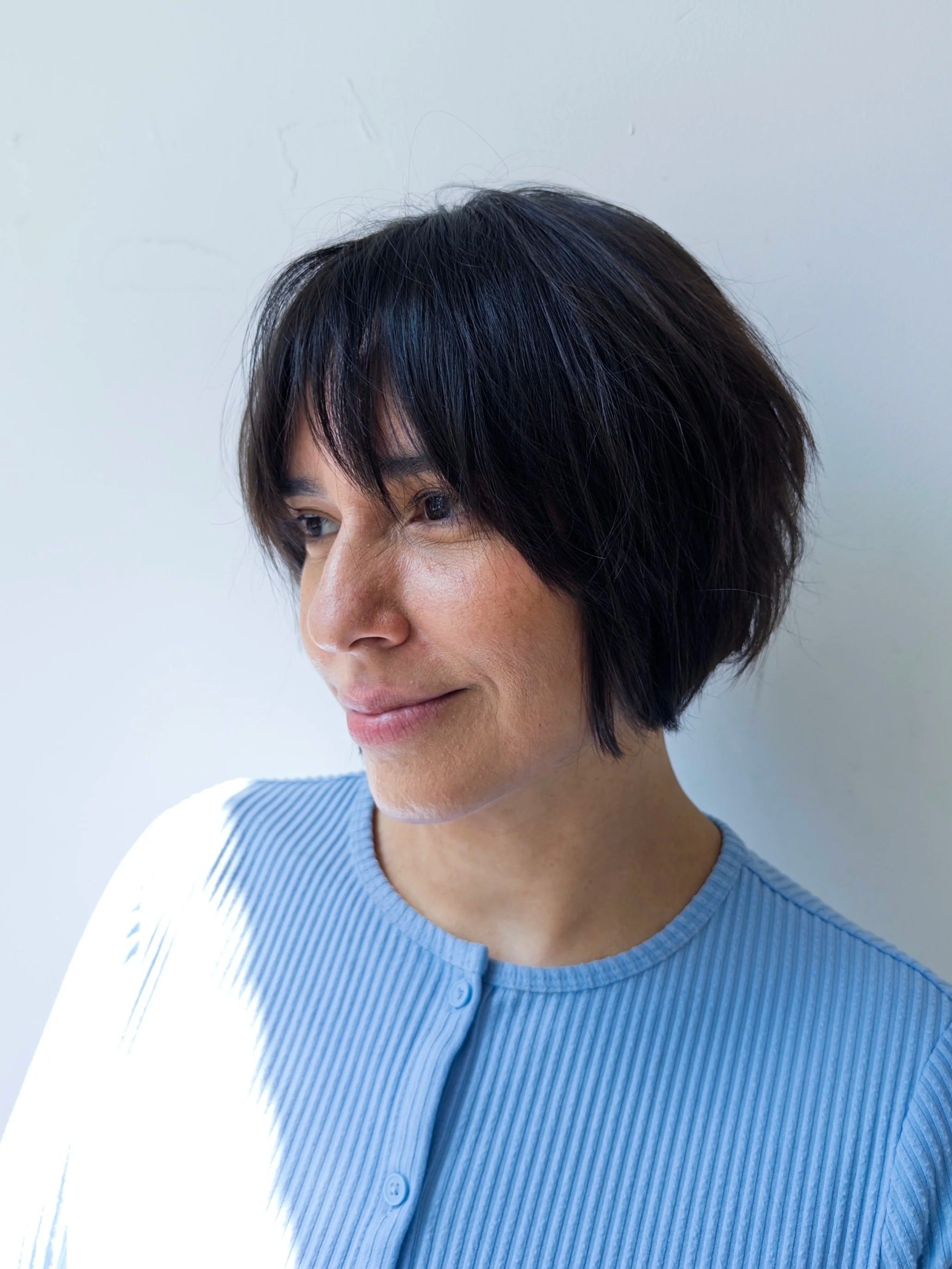Textured bob cut by Siobhan, bob haircut and style in Greenpoint Brooklyn. Bob CutLoose BK