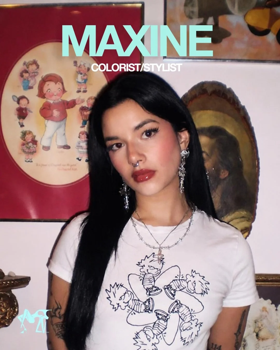 WELCOME TO CUTLOOSE, MAXINE! 🖤

Maxine, originally from a small beach town in Florida, relocated across the country to Philadelphia to pursue her education in hair styling. She worked there for eight years before making the move to New York City!

M