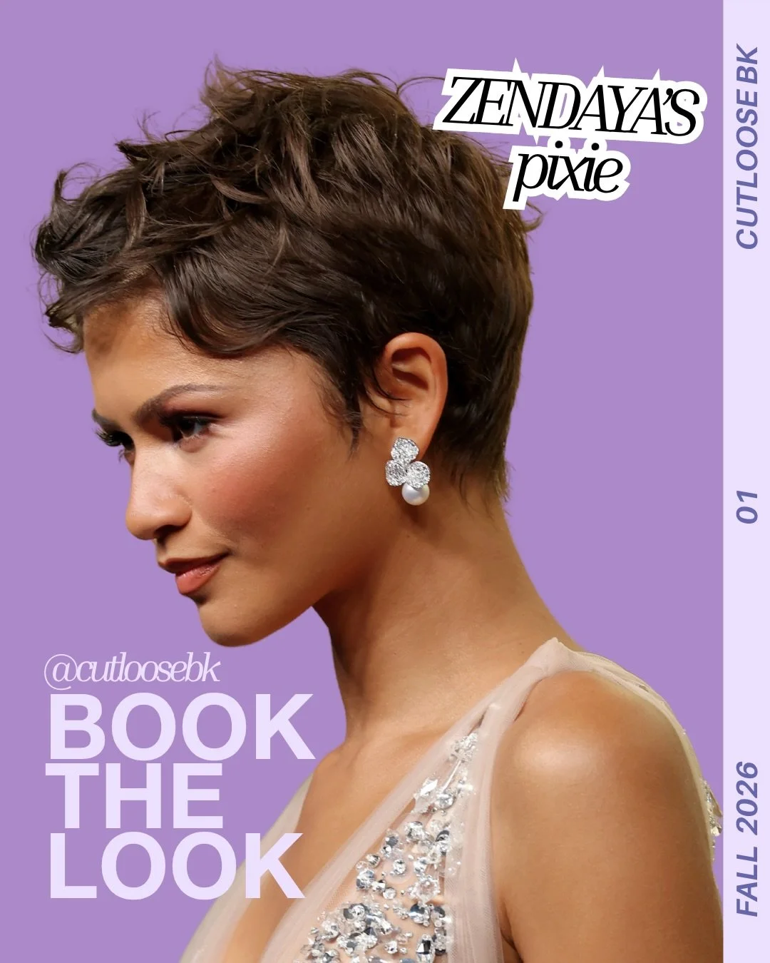 Want Zendaya&rsquo;s effortless edge? Here&rsquo;s your sign to BOOK THE LOOK! ✂️

Zendaya&rsquo;s pixie is the moment. Gentle layering gives it that soft, lived-in and elegant feel, while her natural brown hue adds rich depth for fall.

Built for te