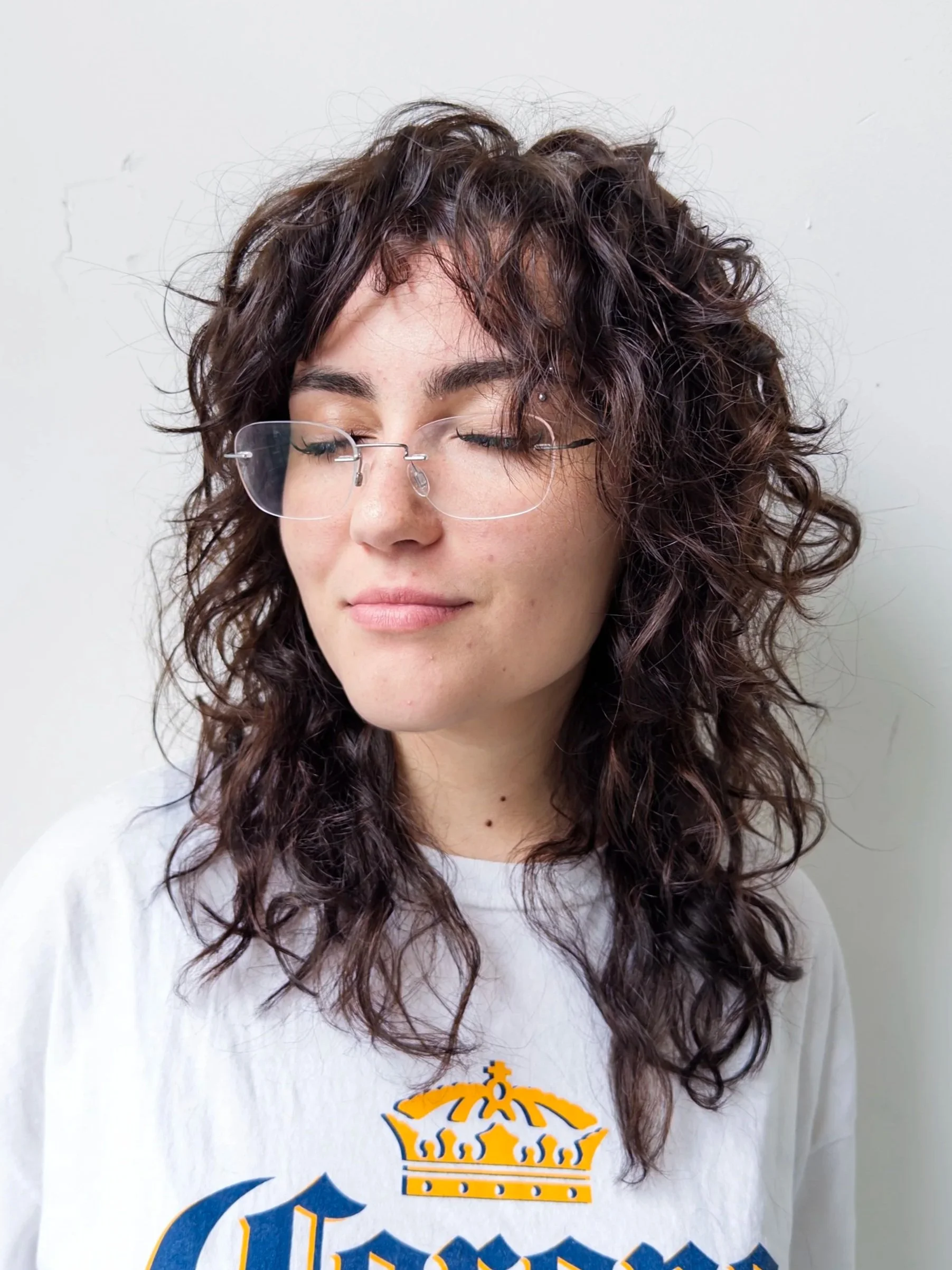 Rod Set Perm + Shag Haircut