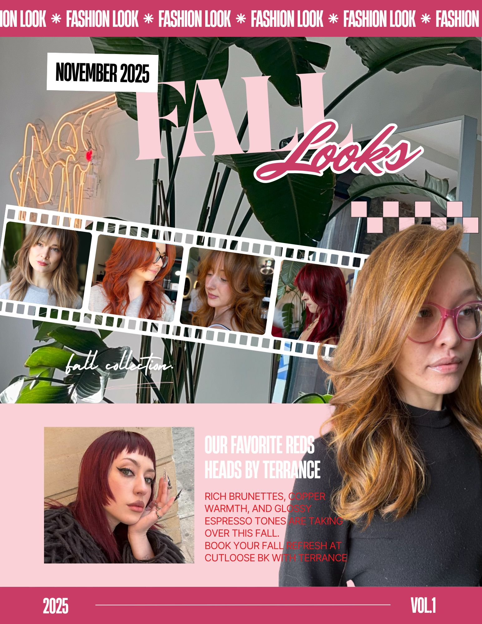 RIch brunettes, copper warmth, and glossy espresso tones are taking over this fall.   Book your fall refresh at Cutloose BK with Terrance