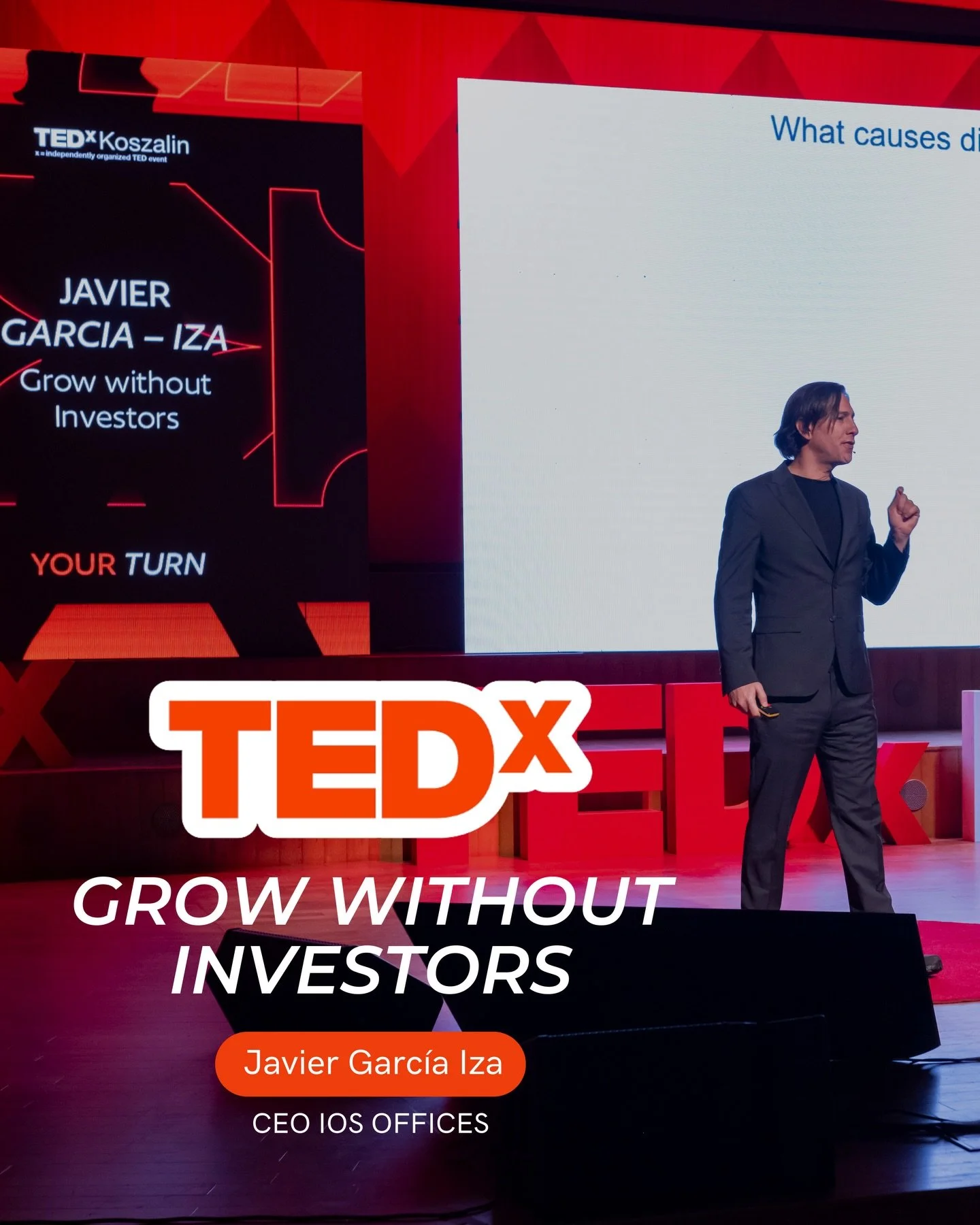 Nuestro CEO, Javier Garc&iacute;a Iza, llev&oacute; la visi&oacute;n de IOS OFFICES a un escenario global en TEDxKoszalin, Polonia 🇵🇱

En su charla &ldquo;Grow Without Investors&rdquo;, comparti&oacute; una idea poderosa:
el crecimiento real no vie
