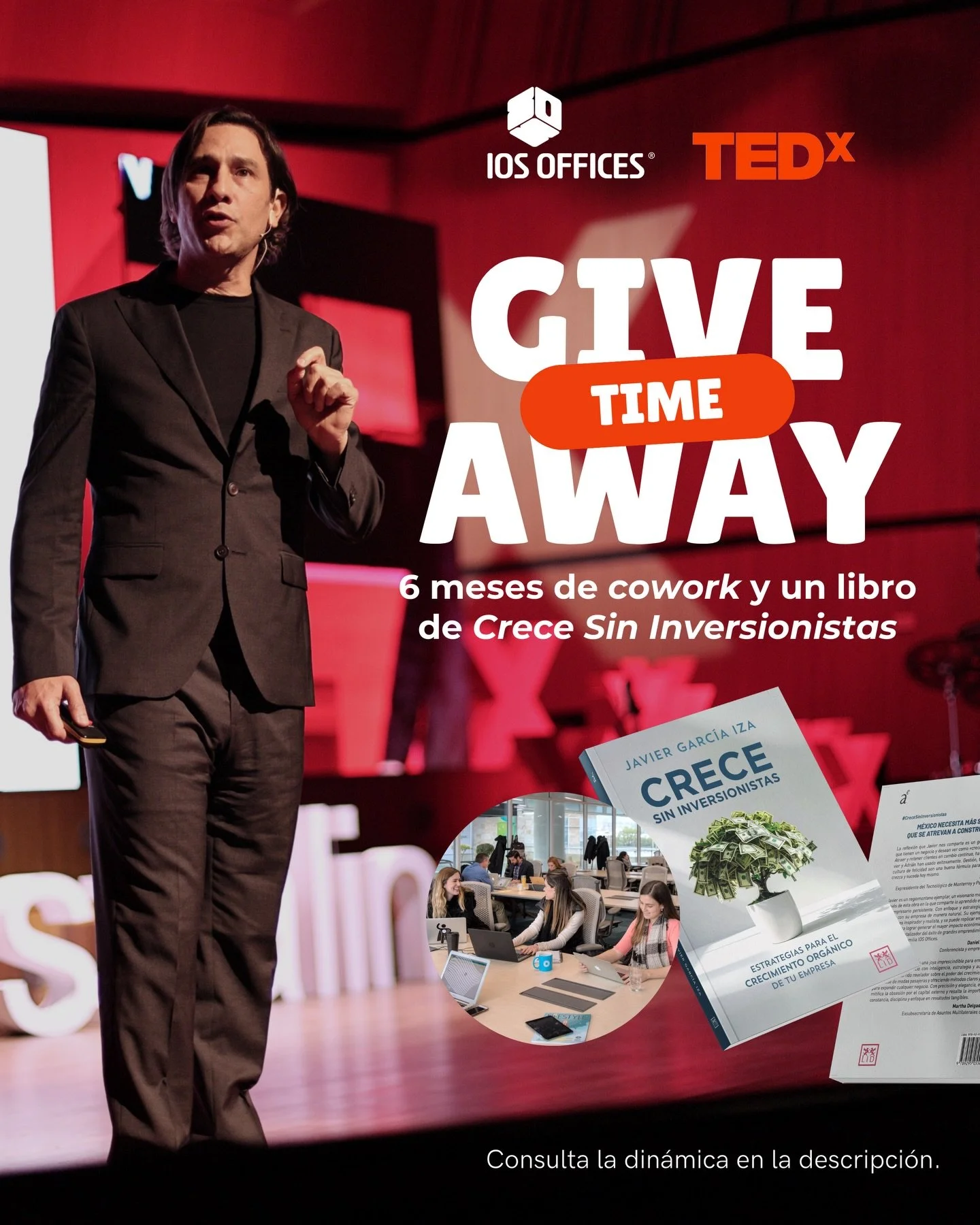 🎁 GIVEAWAY | IOS OFFICES x Crece Sin Inversionistas

Queremos que m&aacute;s personas conozcan una forma distinta de crecer su negocio. Por eso, regalamos:

✨ 6 meses de cowork en IOS OFFICES
📘 1 libro Crece Sin Inversionistas de Javier Garc&iacute