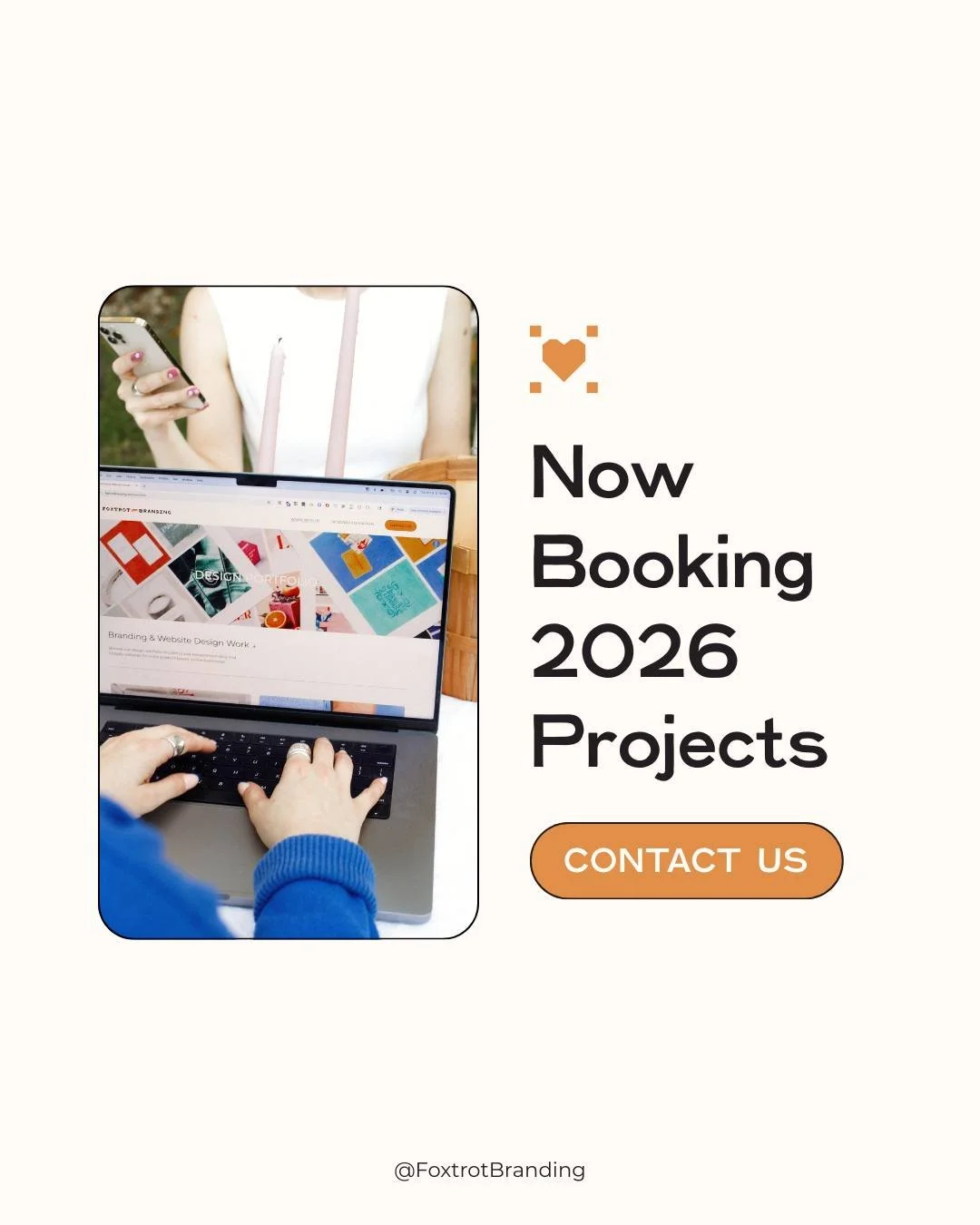 We heard that you've been waiting for a sign to go all in on your business. 👀

This is that sign! 

Here&rsquo;s what working with Foxtrot can look like, depending on what your business actually needs right now:

💻 Full branding and web design for 