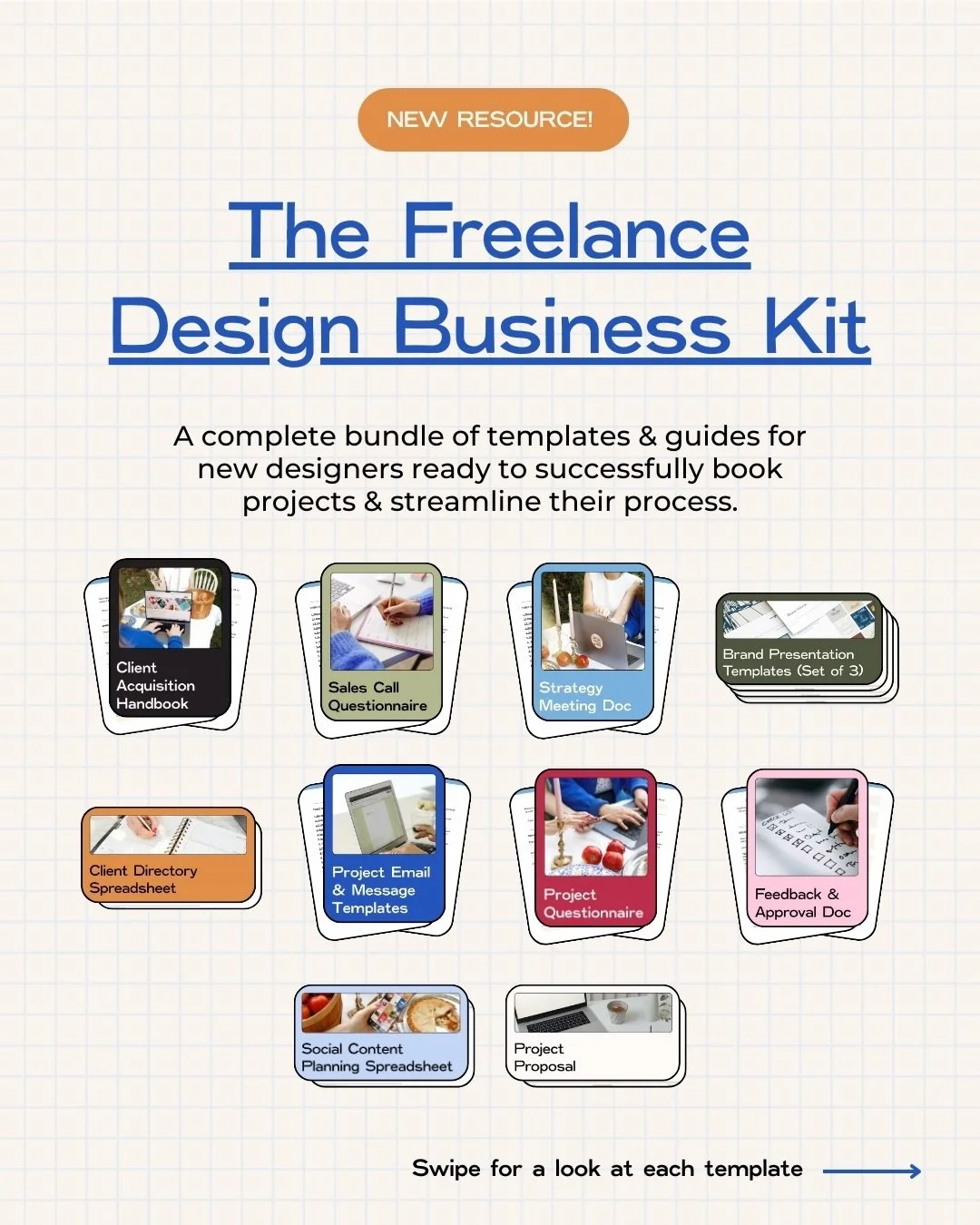 The wait is over! 🙌🏼 The Freelance Design Business Kit is here &mdash;a complete collection of templates and guides for designers ready to book projects and streamline their process.

This kit is for aspiring creatives who want to&hellip;

🤔 Offer