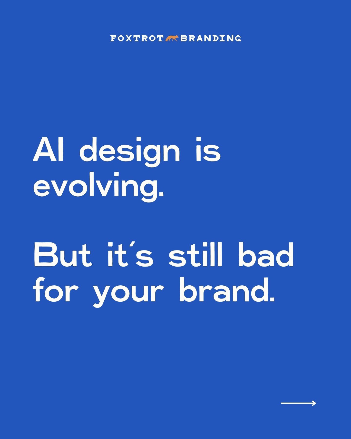 We have some thoughts 💬

A lot of business owners are using AI tools on the daily for tasks like note taking and communication or in platforms that have AI built-in (like Canva or Shopify).

But as AI design evolves and people buzz about it, you're 