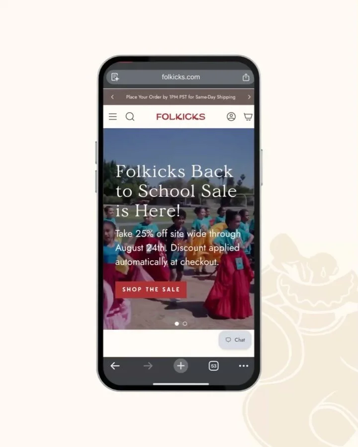 Congrats to @folkicks on the launch of their new Branding and Shopify web design! 🎉

We got to translate their stunning new brand identity by @keyla.designs into a high-end Shopify design that showcases their large range of folkl&oacute;rico dance w