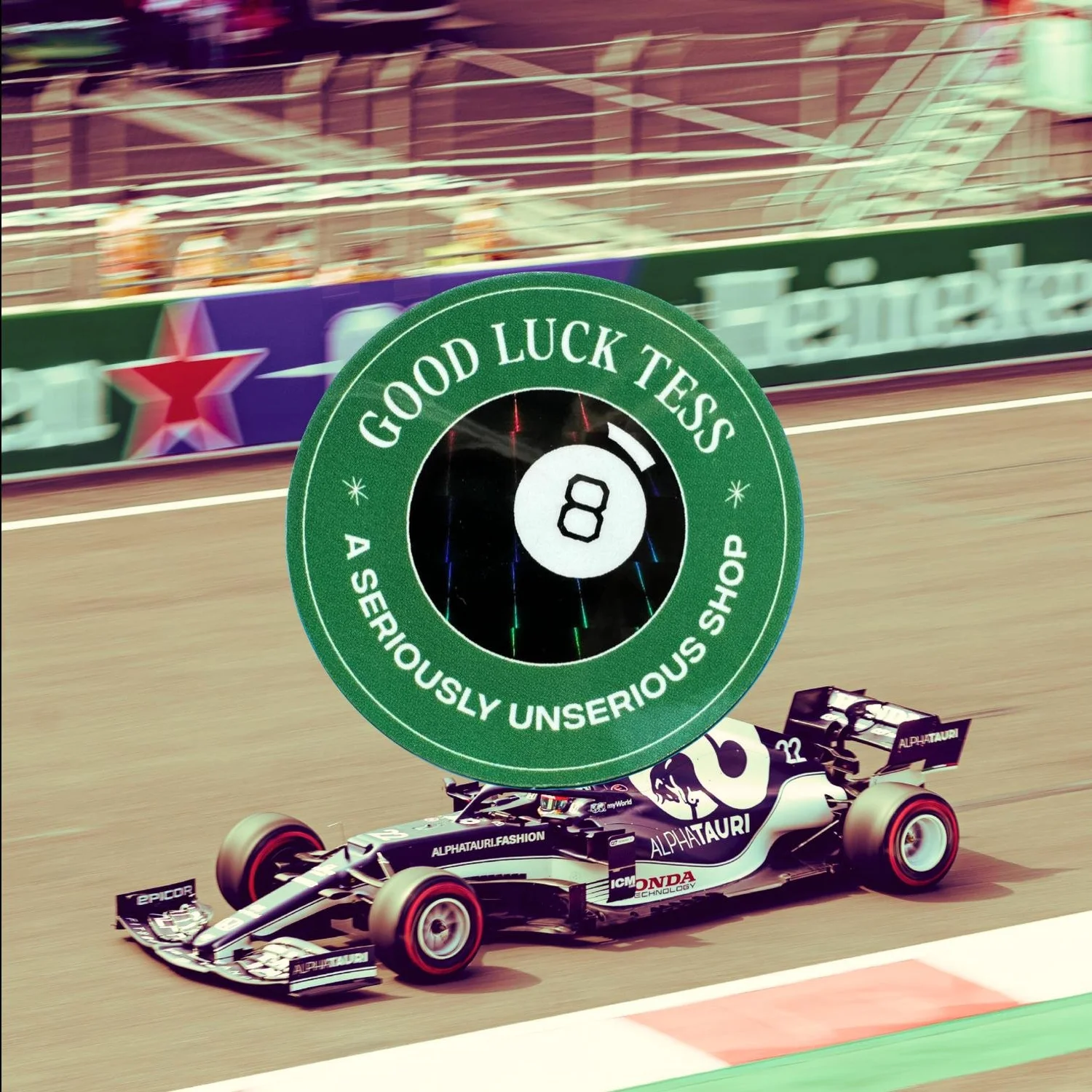 F1 Racing Sticker Business Branding & Web Design | Good Luck Tess ...