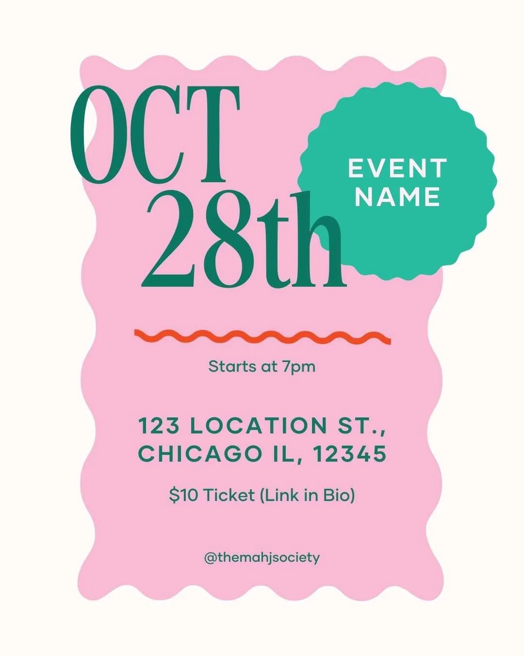 Mahjong Society social media graphic templates