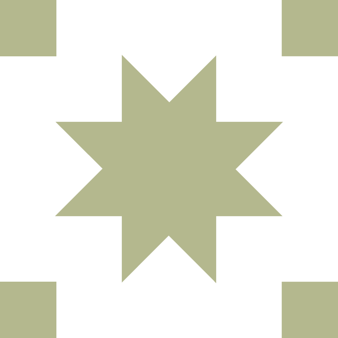 Green quilt star icon