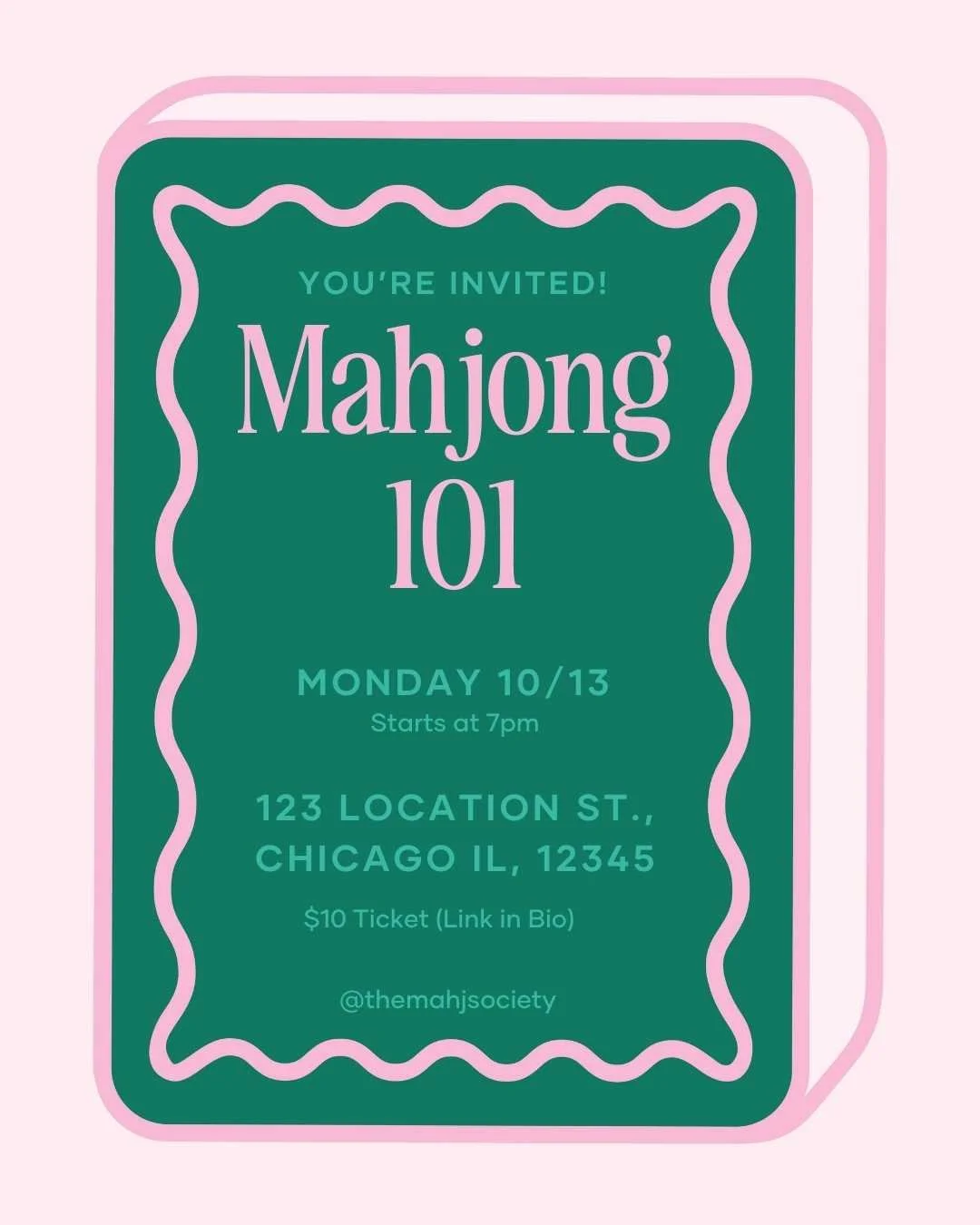 Mahjong Society social media graphic templates