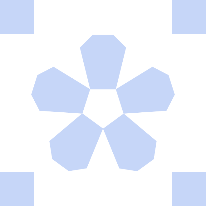Light blue flower quilt icon