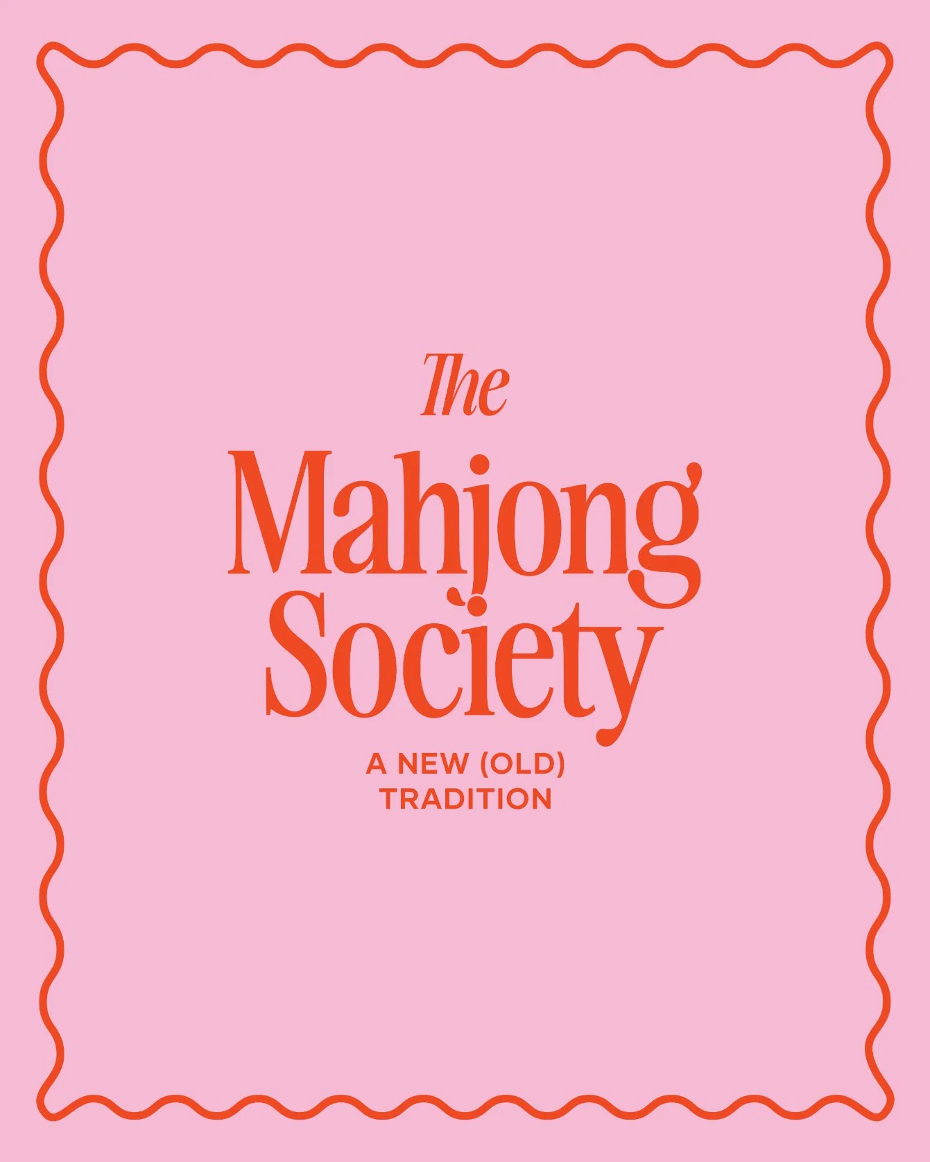 The Mahjong Society logo on pink background