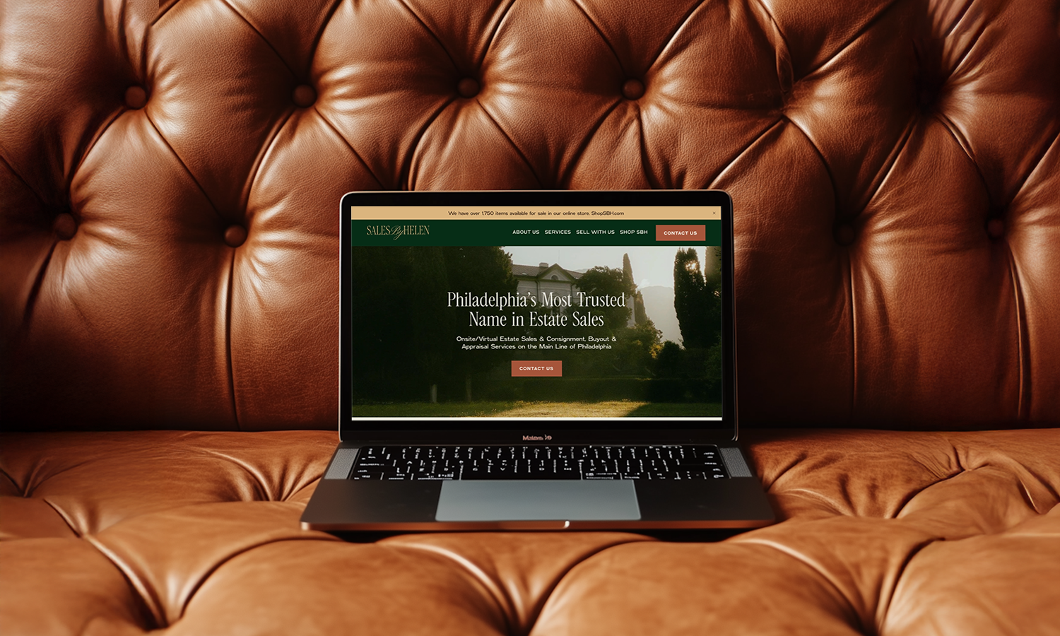 squarespace website for estate sale brand