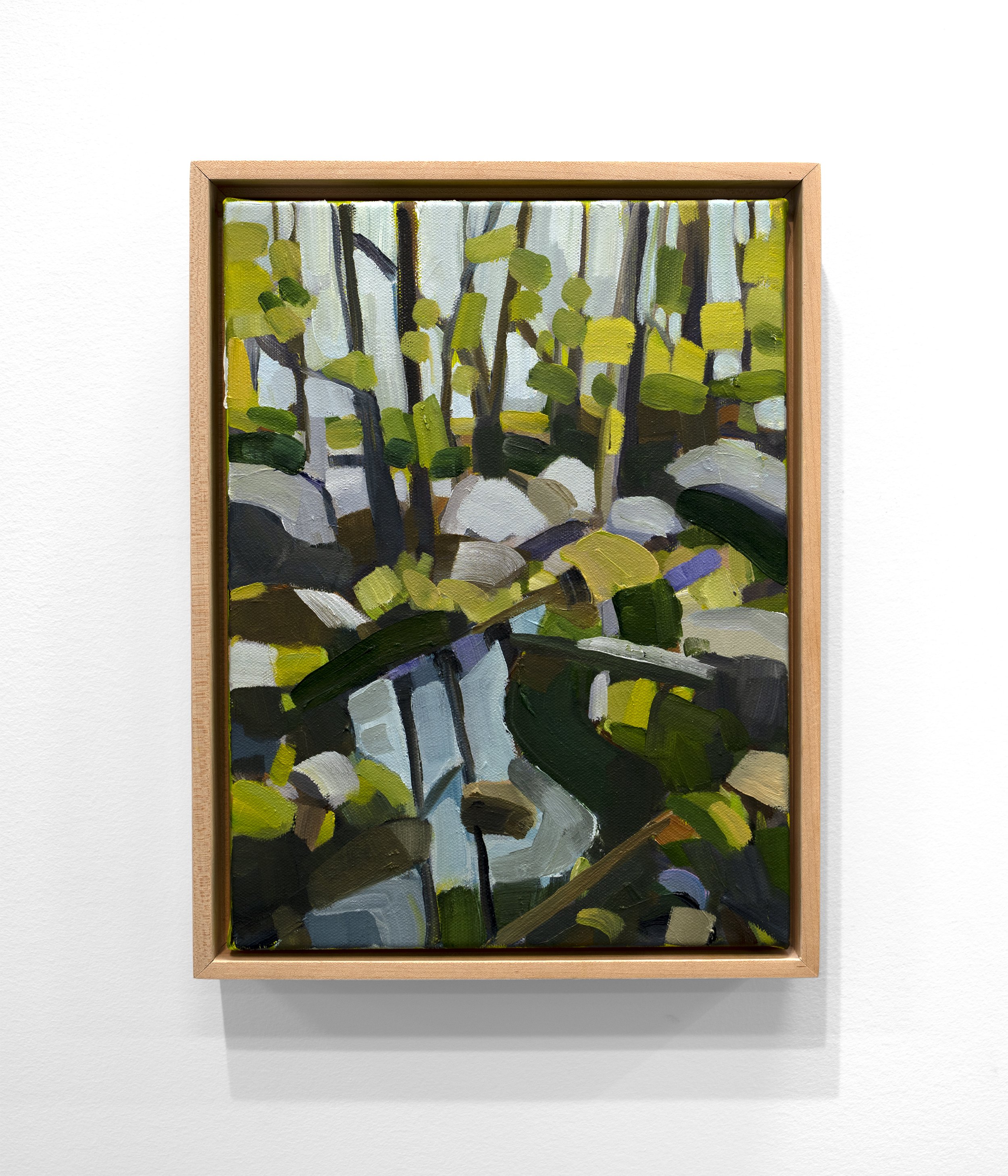   Spring Stream  (2023)  Oil on canvas, 12” x 9”  $750 