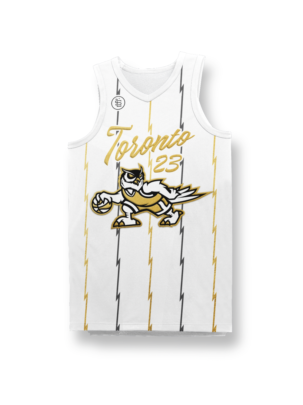 white and gold toronto raptors jersey