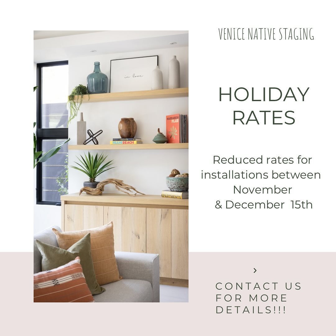 The warehouse is getting Full and we&rsquo;re reducing our rates for the holiday season!  Take advantage!!

.
.
.
.
.
.
#calistyle #Venicenative #propertystyling #homestaging  #interiordesign #interiors #realestate #lifestyle #decorating #interiordec