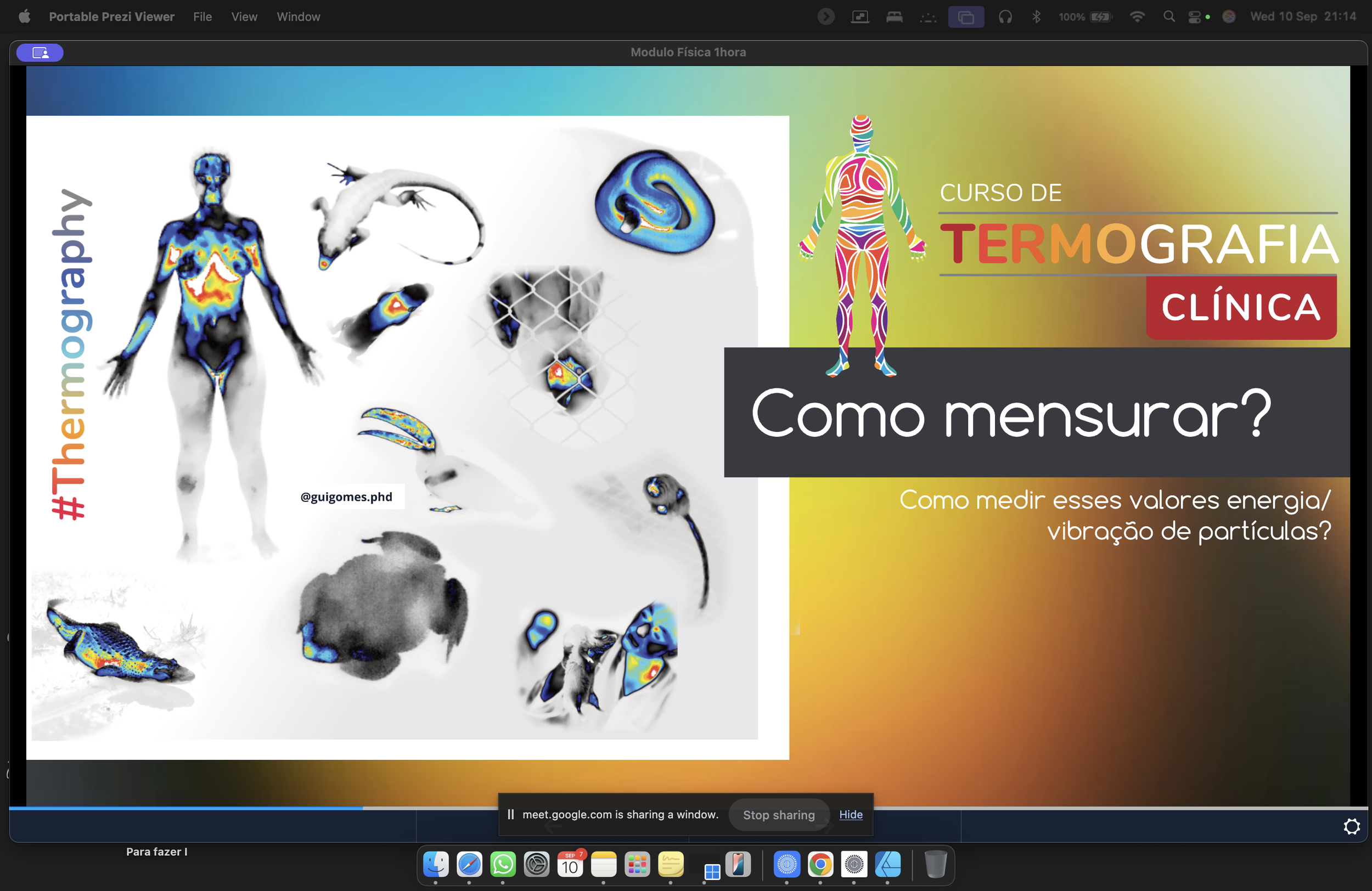 Curso de Termografia Clínica em Andamento com Sucesso - turma de setembro/outubro de 2025 