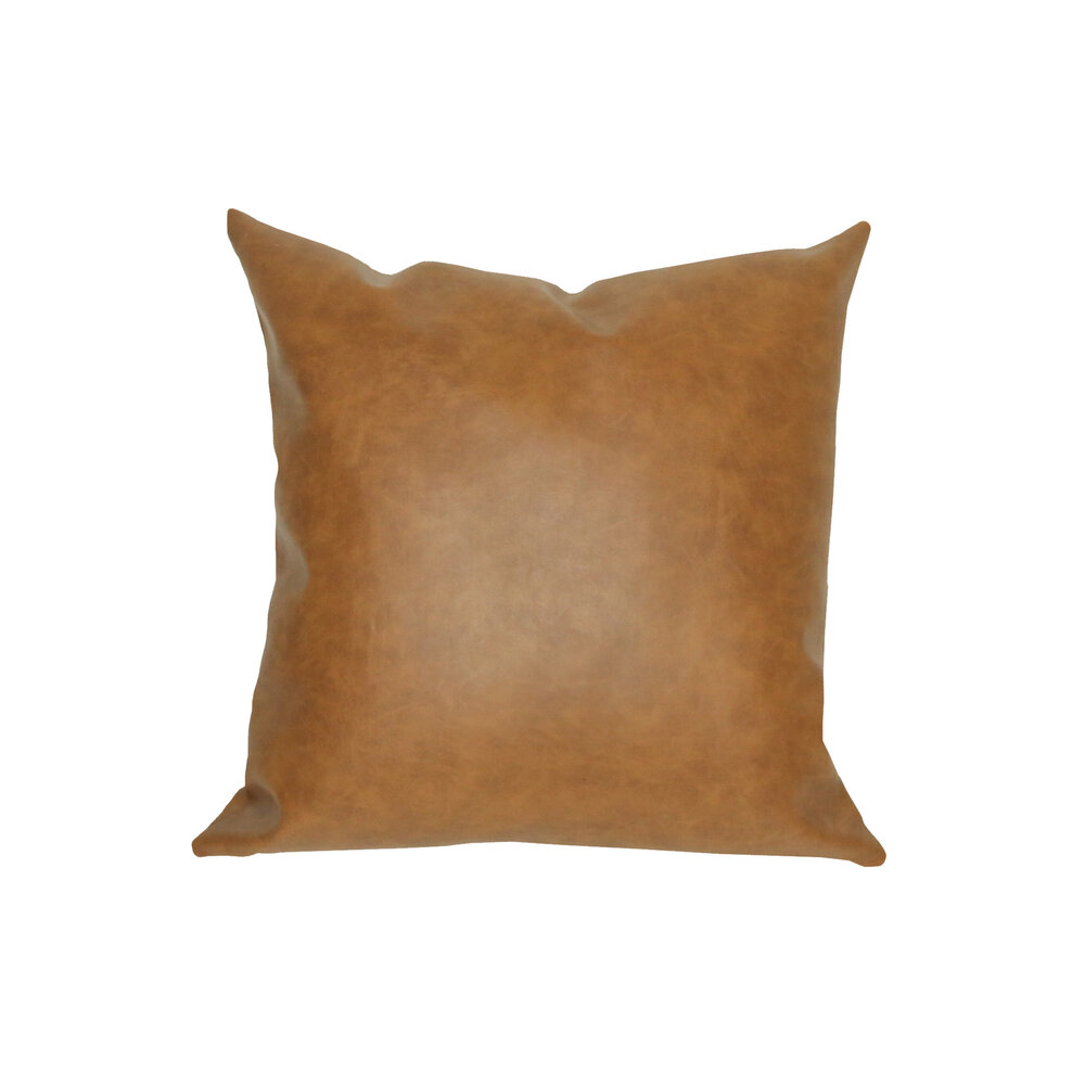 Bruno Faux Leather Pillow 18, Faux Leather Pillow