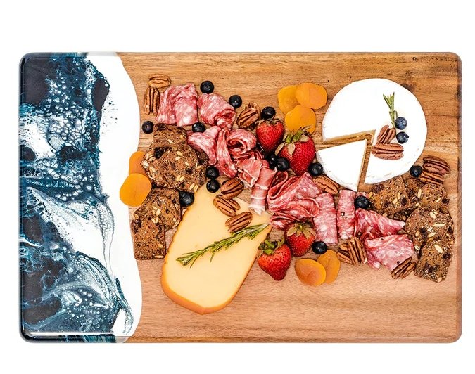 Navy White Metallic Bread Board.jpg