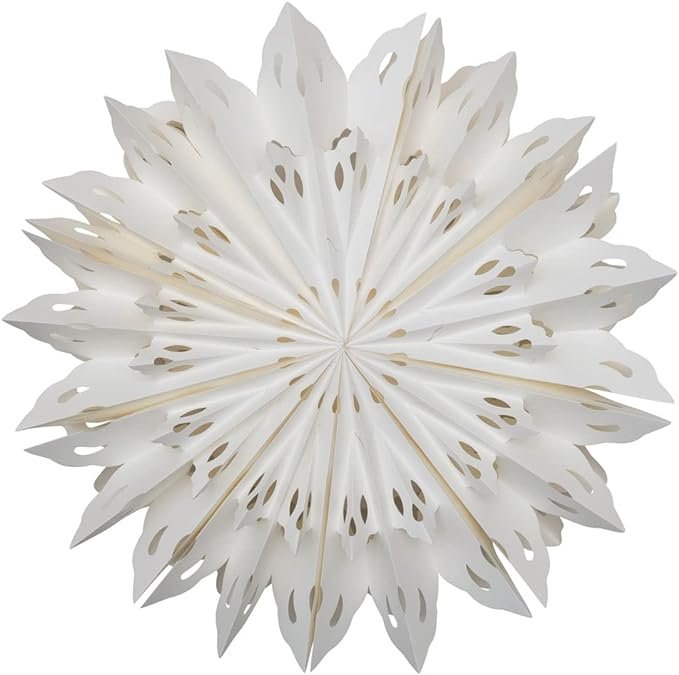 White paper snowflake ornament -SM — COASTAL DECOR + DESIGN