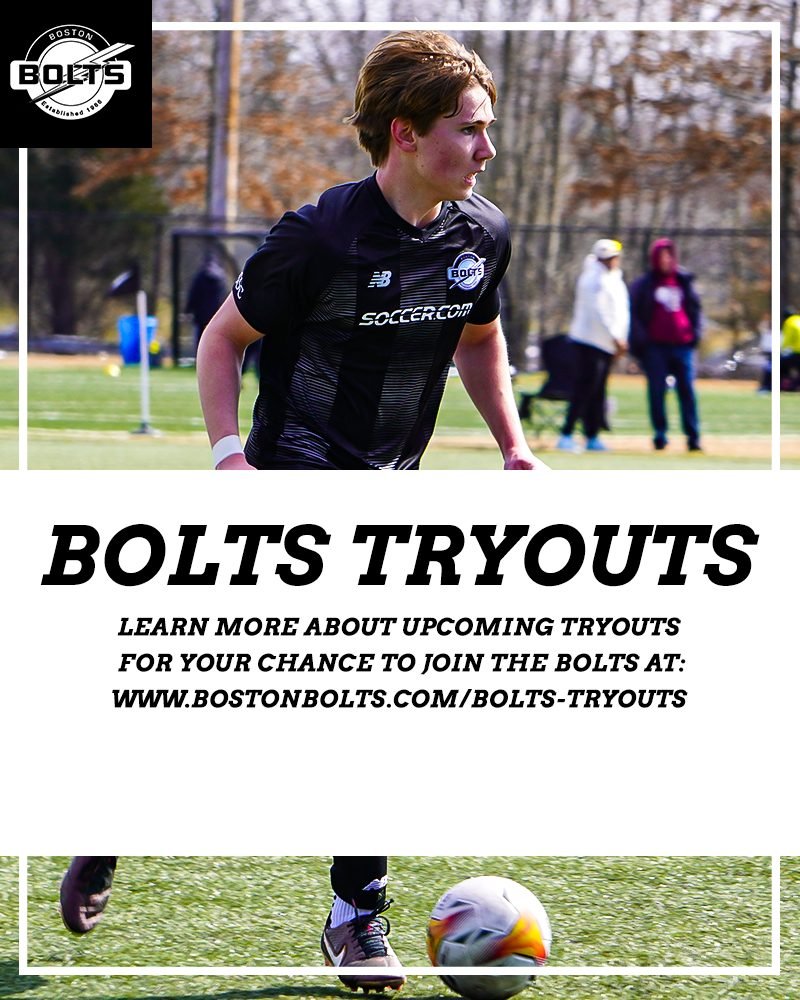Interested in joining a club dedicated to helping you develop to your fullest on and off the field? It&rsquo;s officially tryout season here at the Boston Bolts, earn your spot on one of our teams for the 2024-25 season! ⚡⚽

Scroll through to see upc