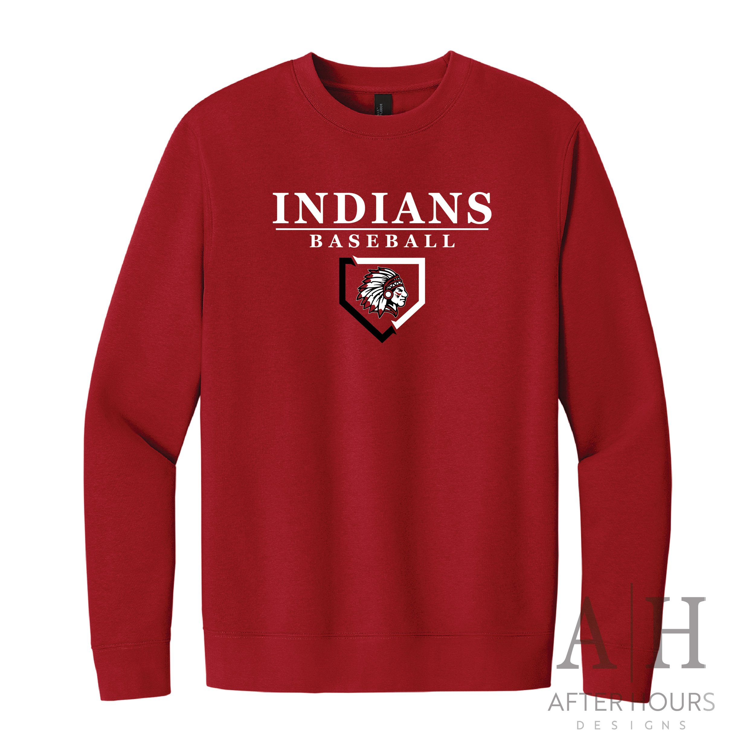 Indians Baseball and Logo Red District Crewneck-01.jpg