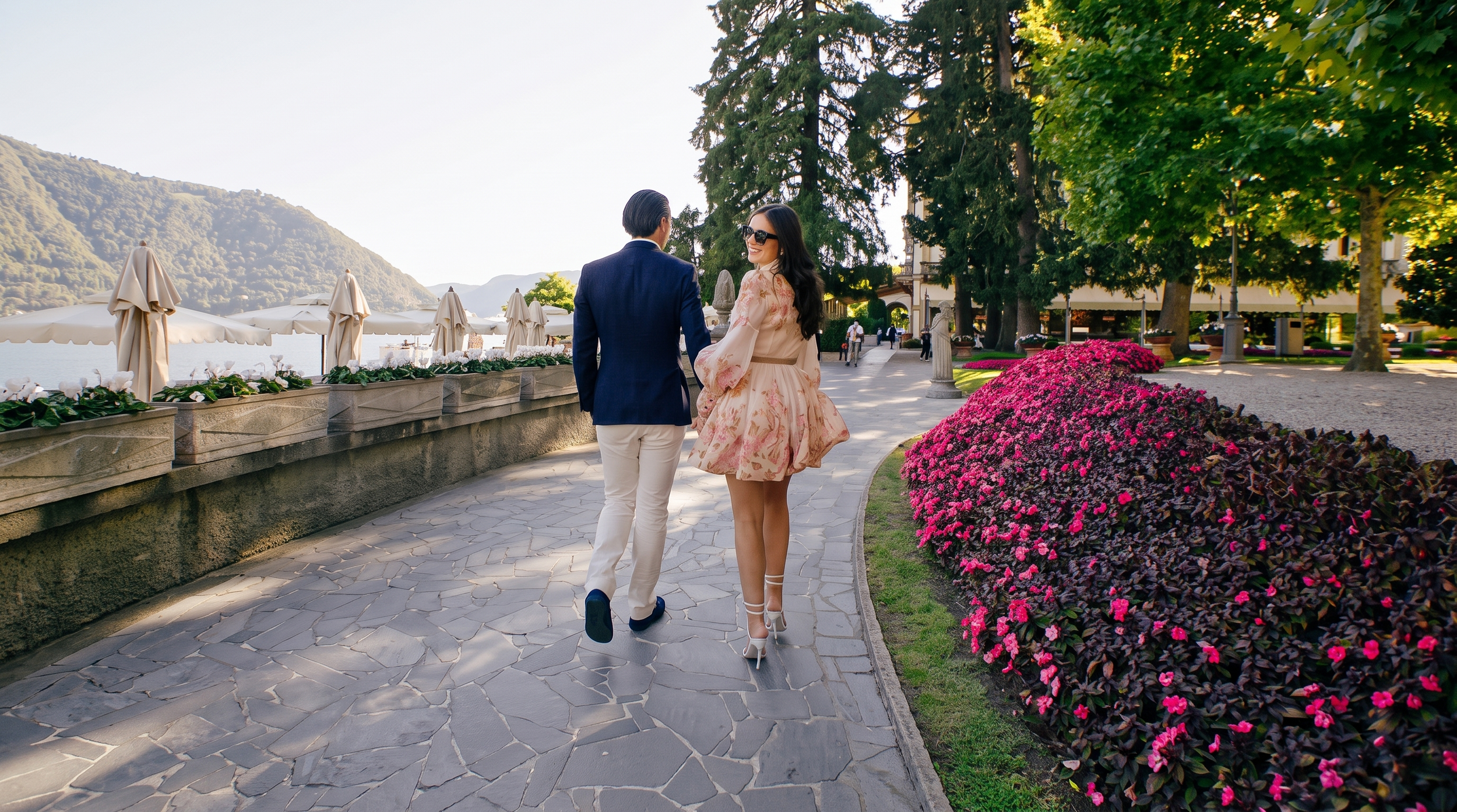 COUPLE, VILLA D’ESTE, LAKE COMO