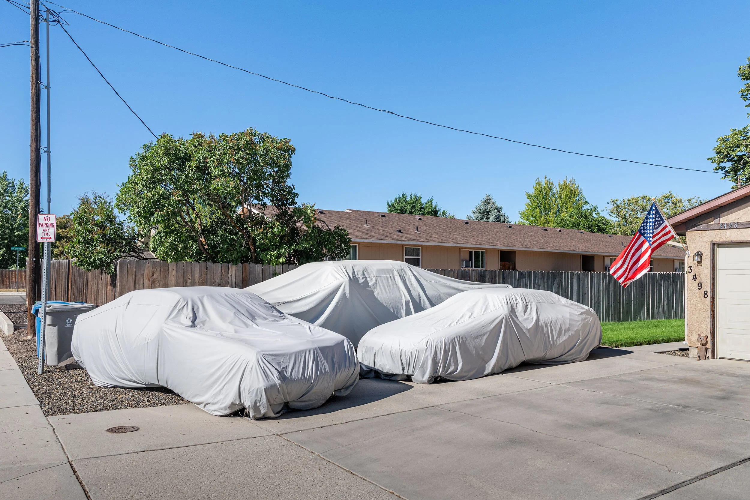 Tribute to Robert Frank's covered car from his book The Americans